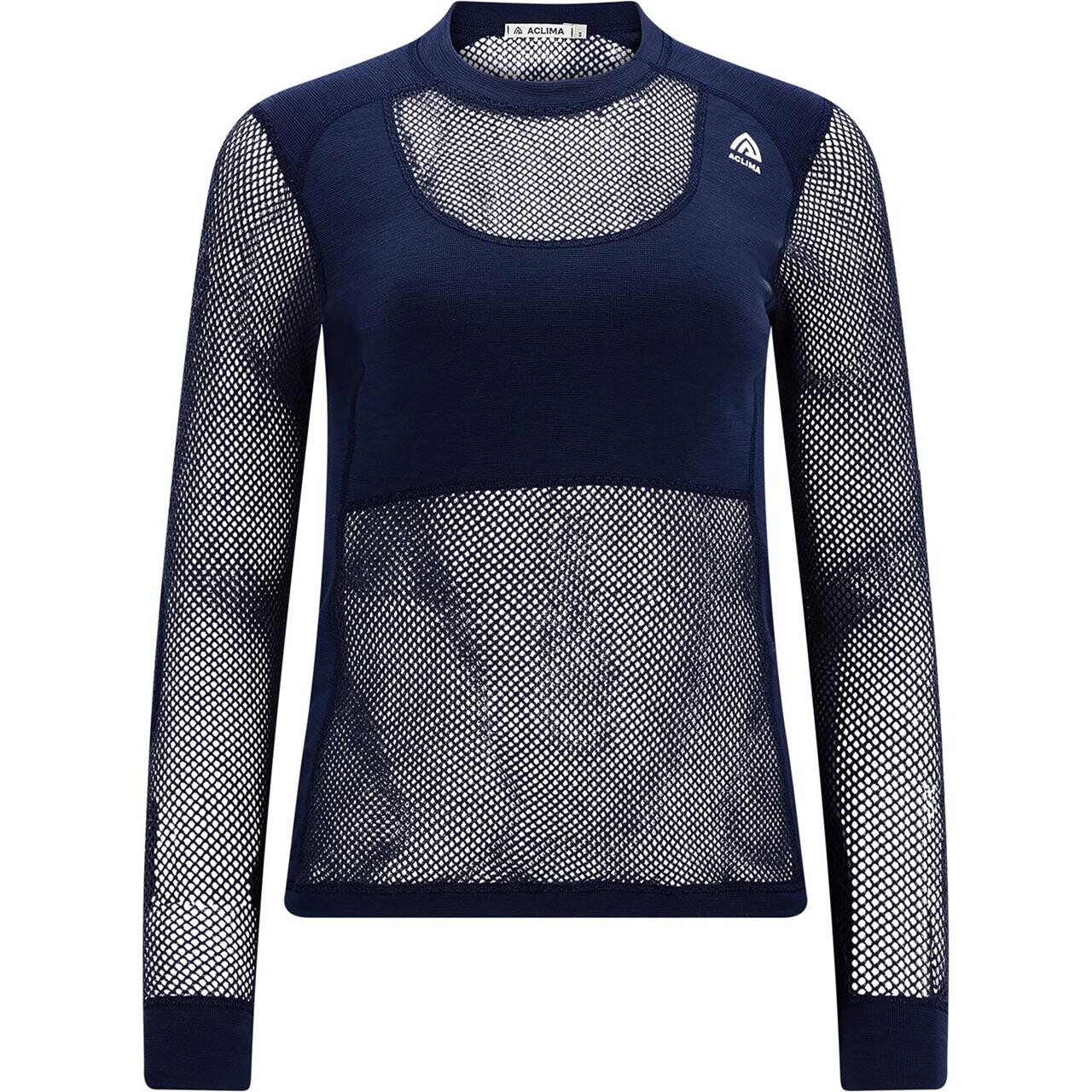 Aclima Womens WoolNet Crew Neck Shirt (Blå (NAVY BLAZER) X-small)