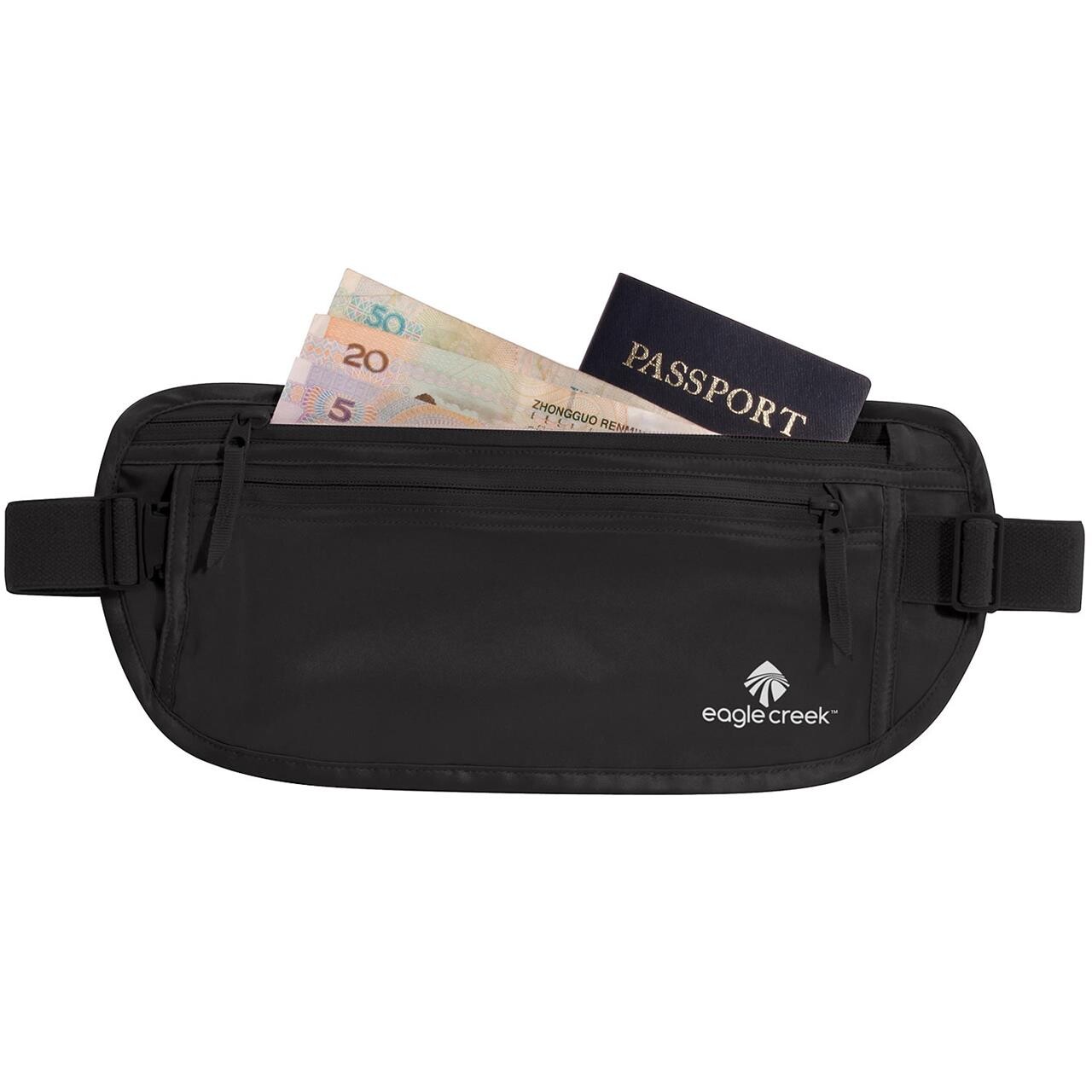 Se Eagle Creek Undercover Silk Money Belt (Sort (BLACK)) hos Friluftsland.dk