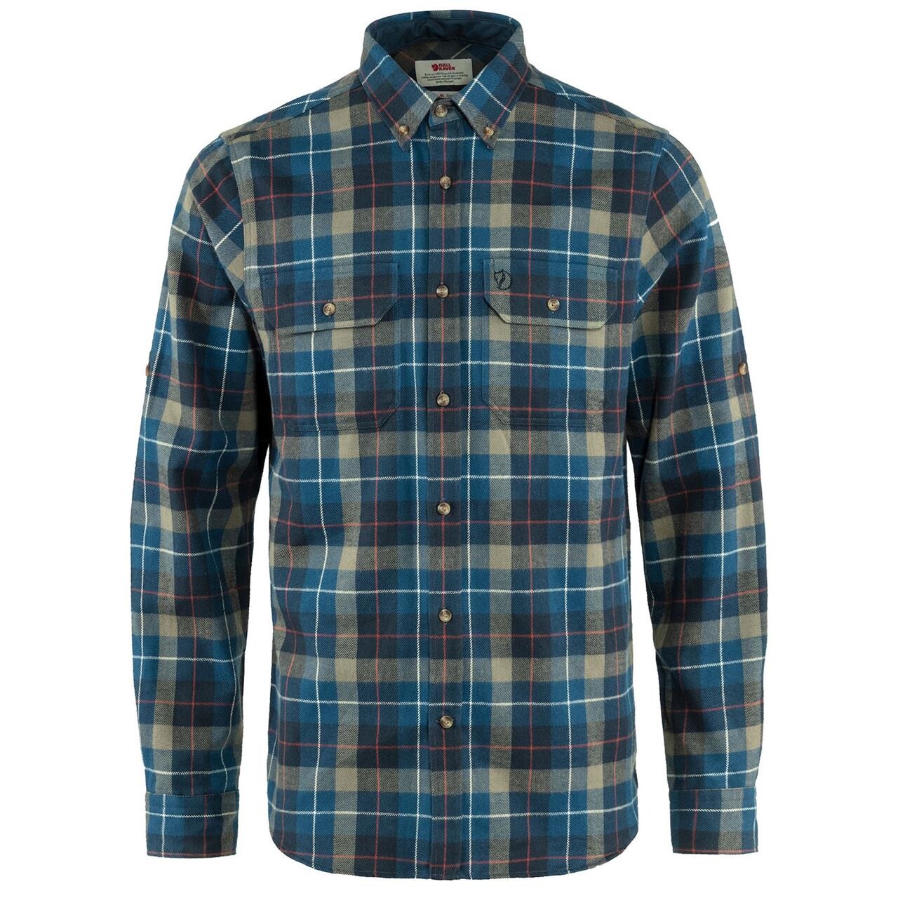  Fj&auml;llr&auml;ven Mens Singi Heavy Flannel Shirt  (BLUE (NAVY/560) Small)