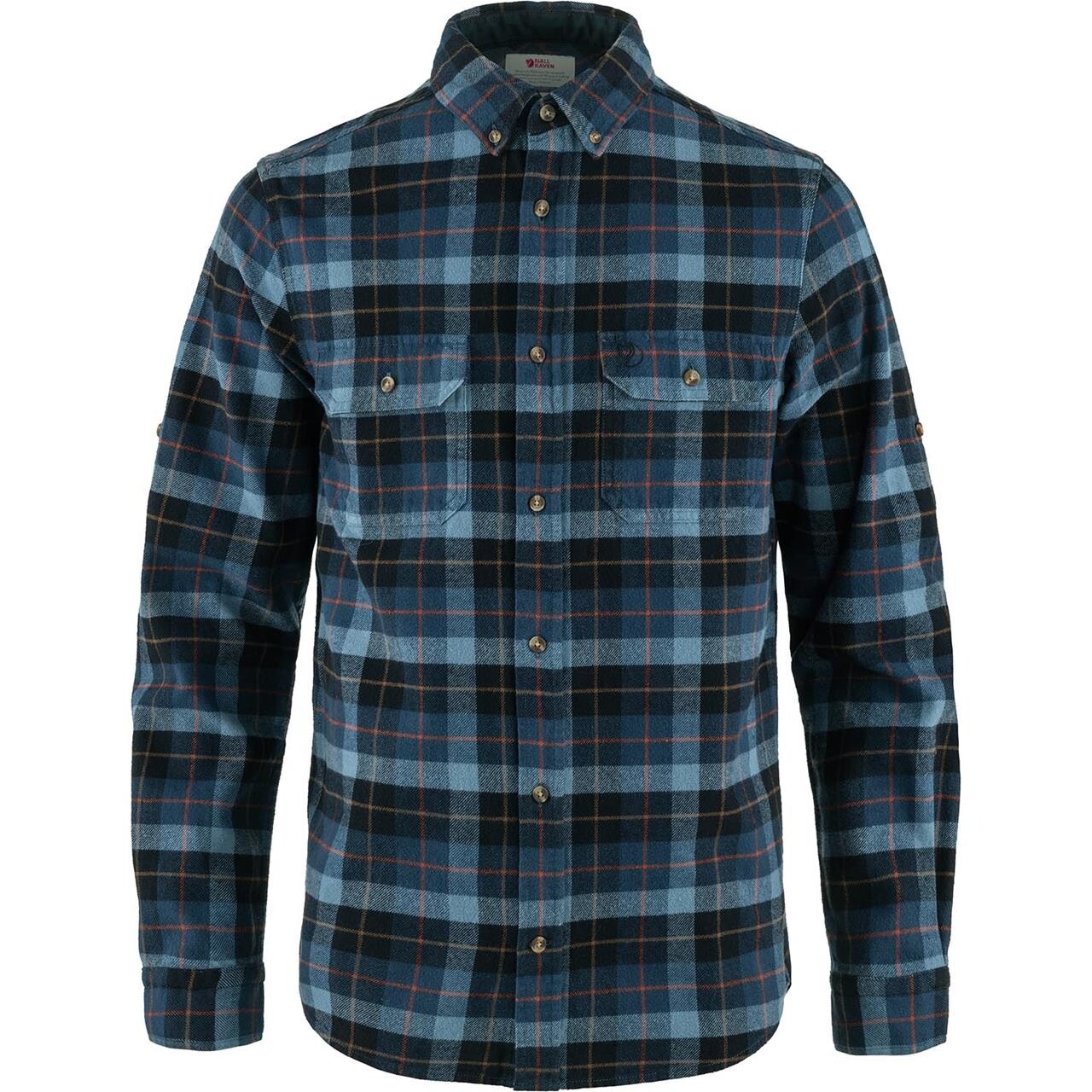 Fjällräven Mens Singi Heavy Flannel Shirt  (Blå (DARK NAVY-INDIGO BLUE/555-534) X-large)