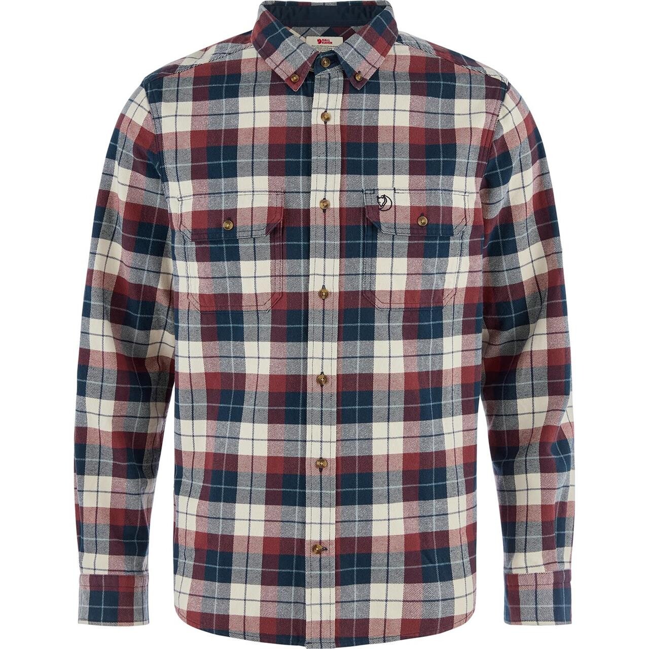 Fjällräven Mens Singi Heavy Flannel Shirt (Blå (DARK NAVY-MAROON/555-352) X-small)