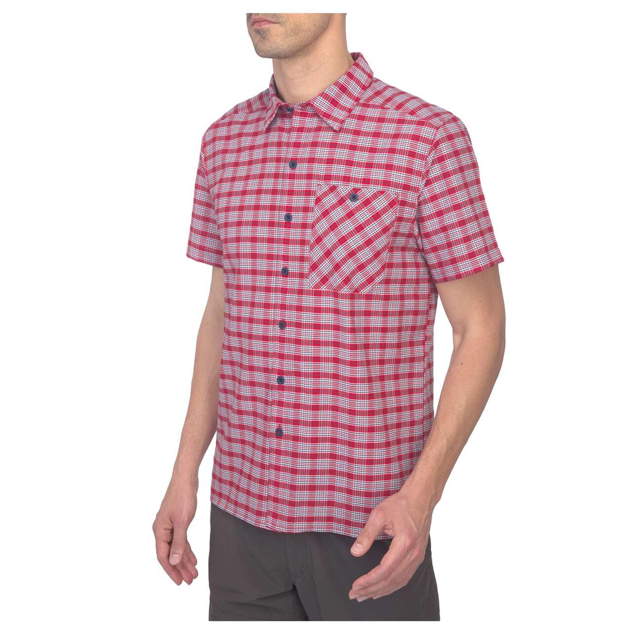  The North Face Mens S/S Hypress Shirt  (RED (TNF RED PLAID) Small)