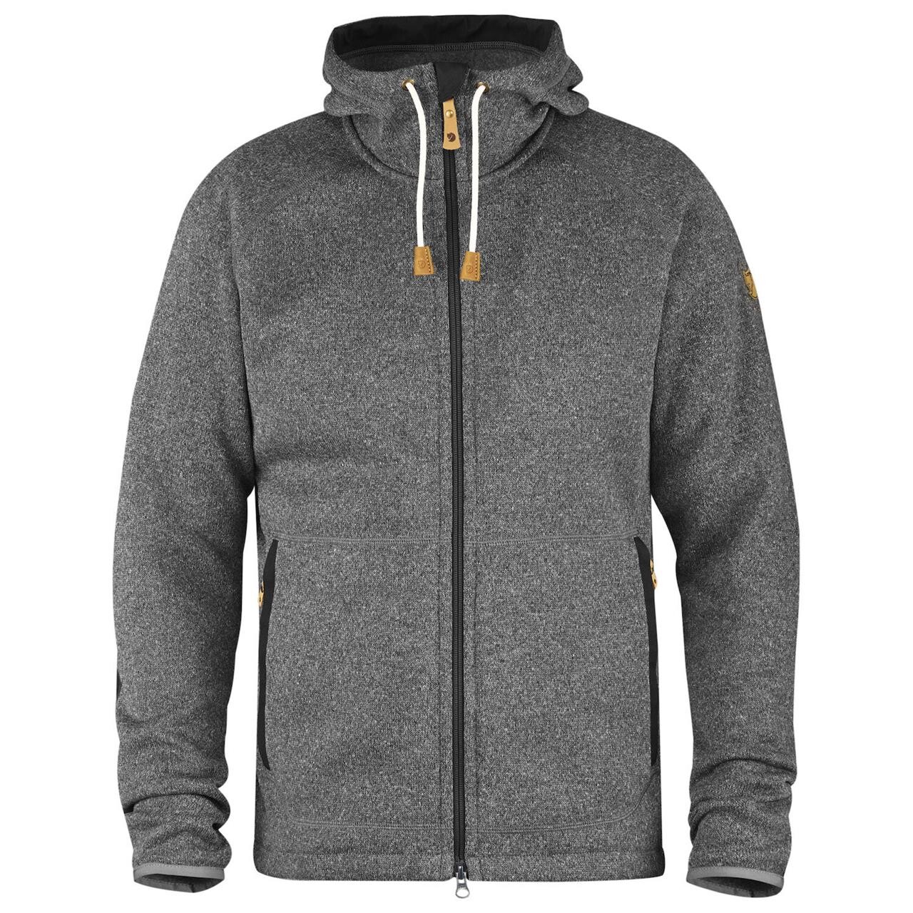 Fjällräven Mens Övik Fleece Hoodie  (Grå (DARK GREY/030) X-small)