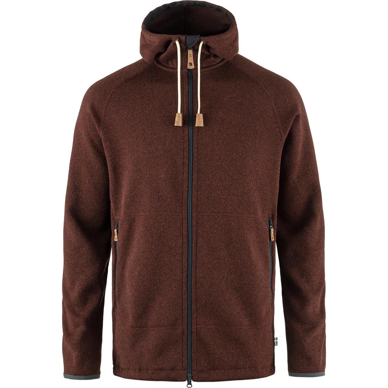 Fjällräven Mens Övik Fleece Hoodie  (Rød (AUTUMN LEAF/215) Small)