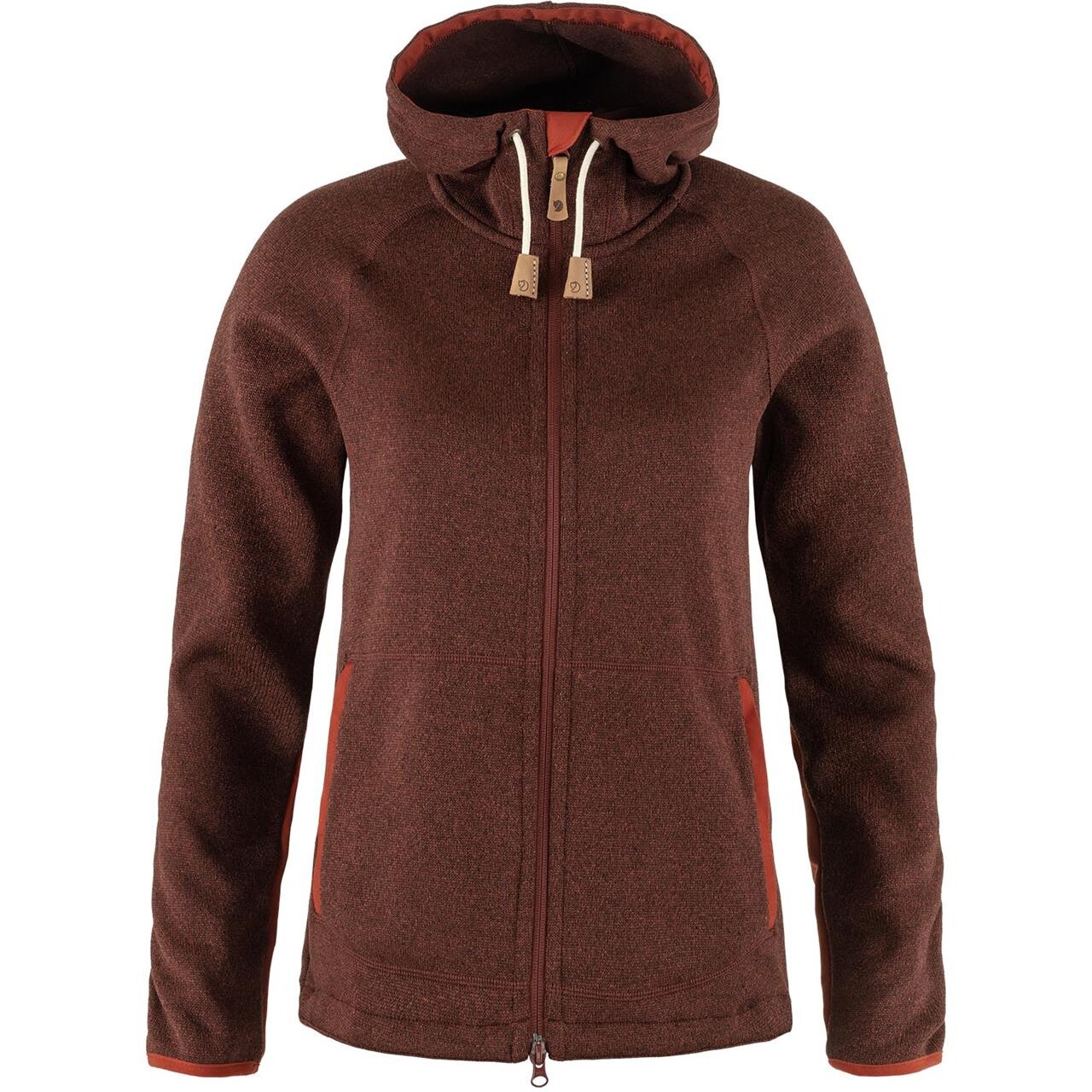 Fjällräven Womens Övik Fleece Hoodie  (Rød (AUTUMN LEAF/215) X-small)