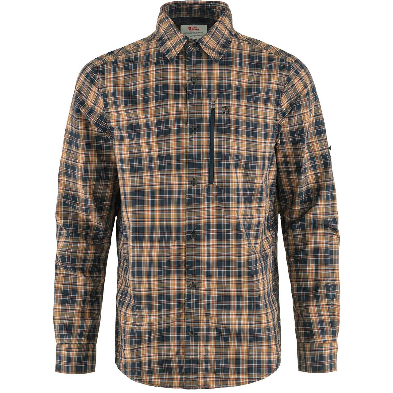 Fjällräven Mens Abisko Hike Shirt L/S (Blå (DK NAVY-BUCKWHEAT BRWN/555-232) Small)