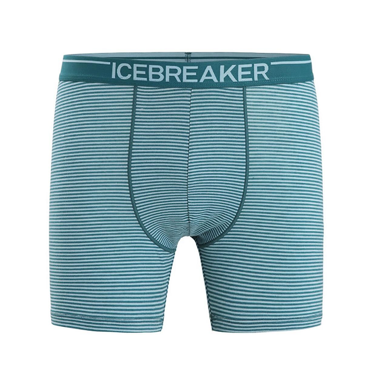 Se Icebreaker Mens Anatomica Boxers (Grøn (GREEN GLORY/ASTRAL BLUE/S) Small) hos Friluftsland.dk