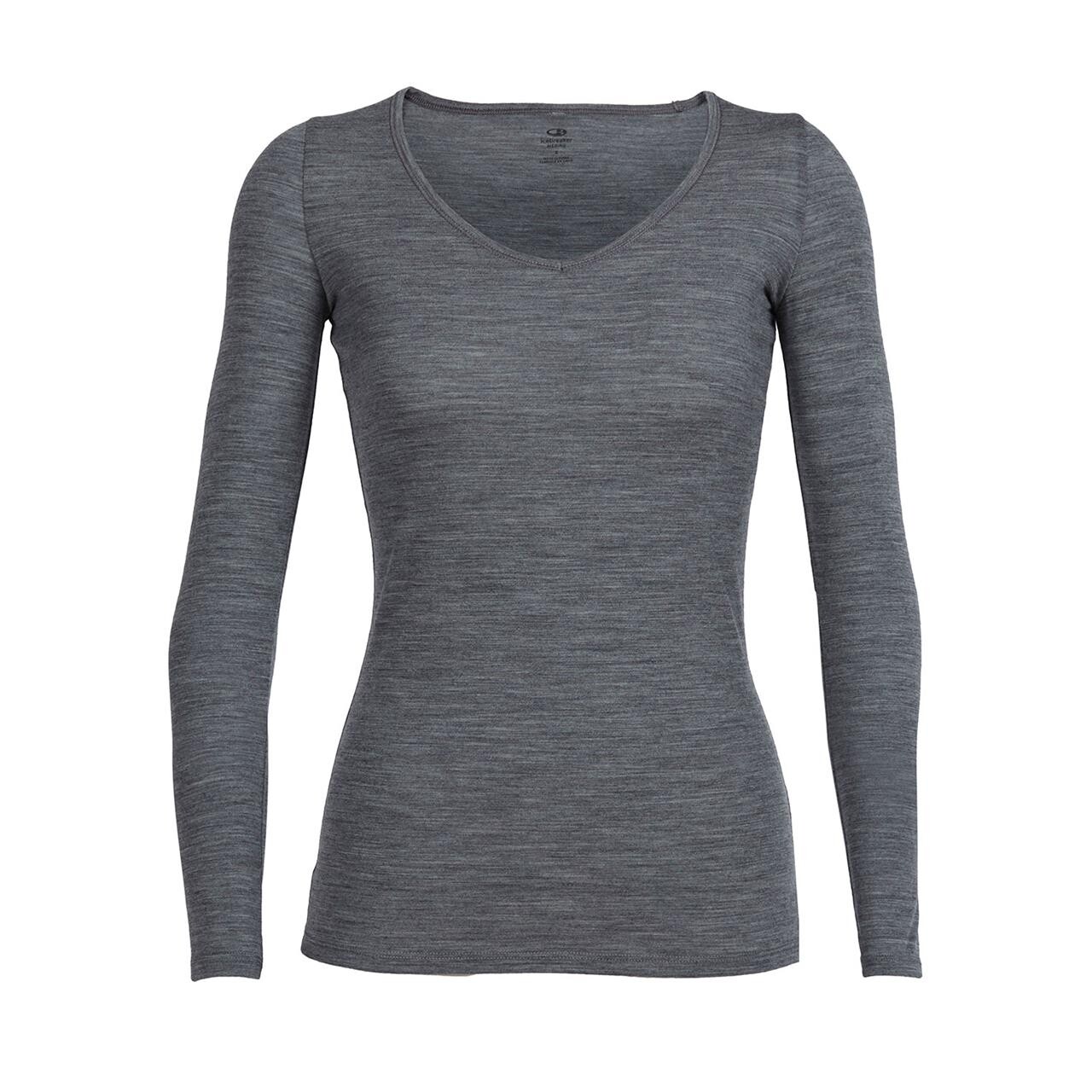 Icebreaker Womens Siren L/s Sweetheart Grå Gritstone Hthr