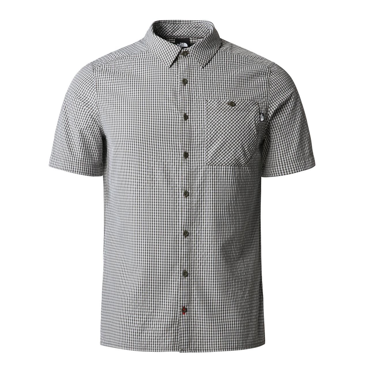 The North Face Mens S/S Hypress Shirt  (Grøn (NEW TAUPE GREEN PLAID) Medium)