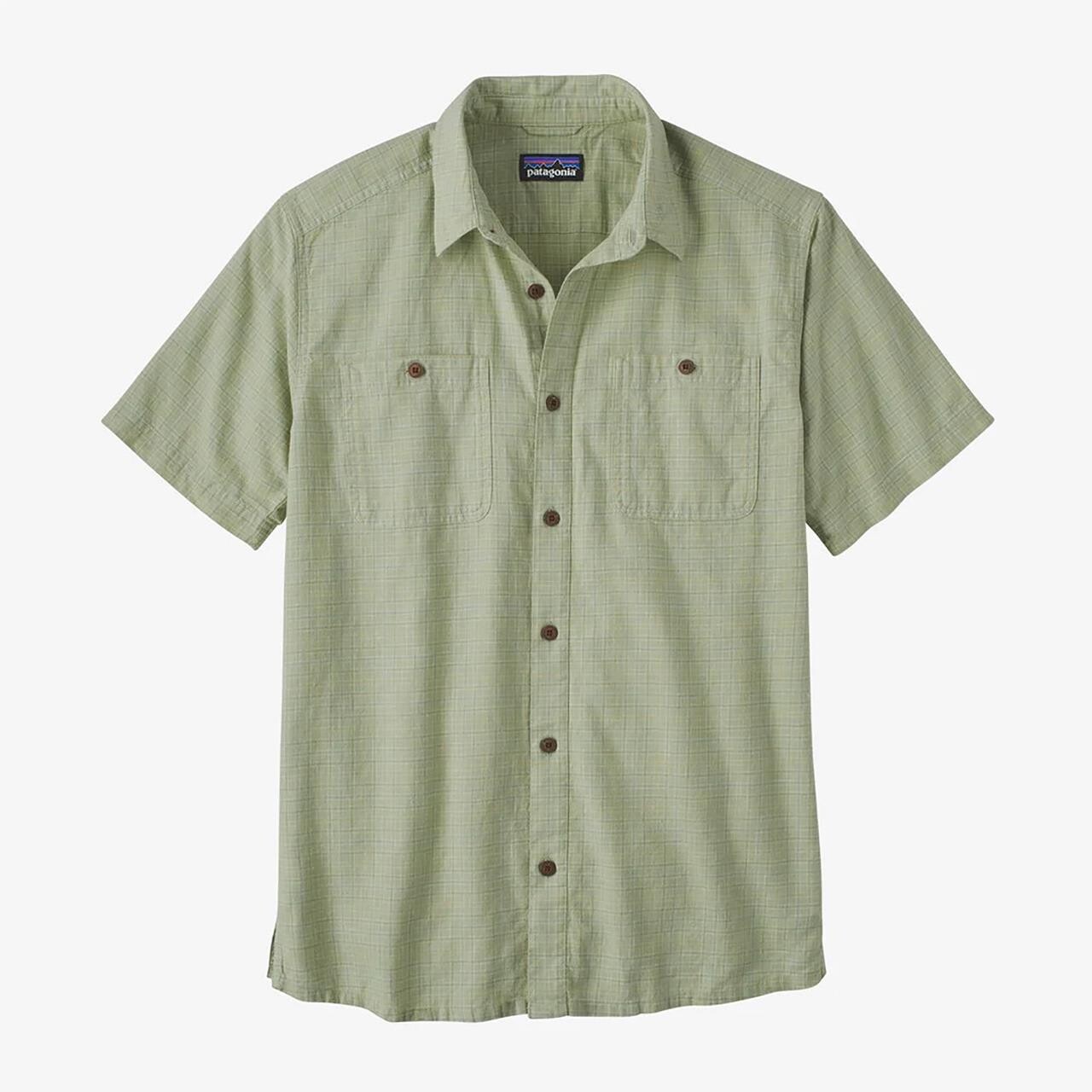 Billede af Patagonia Mens Back Step Shirt  (Grøn (RAINFALL PLAID: SALVIA GREEN) Small)