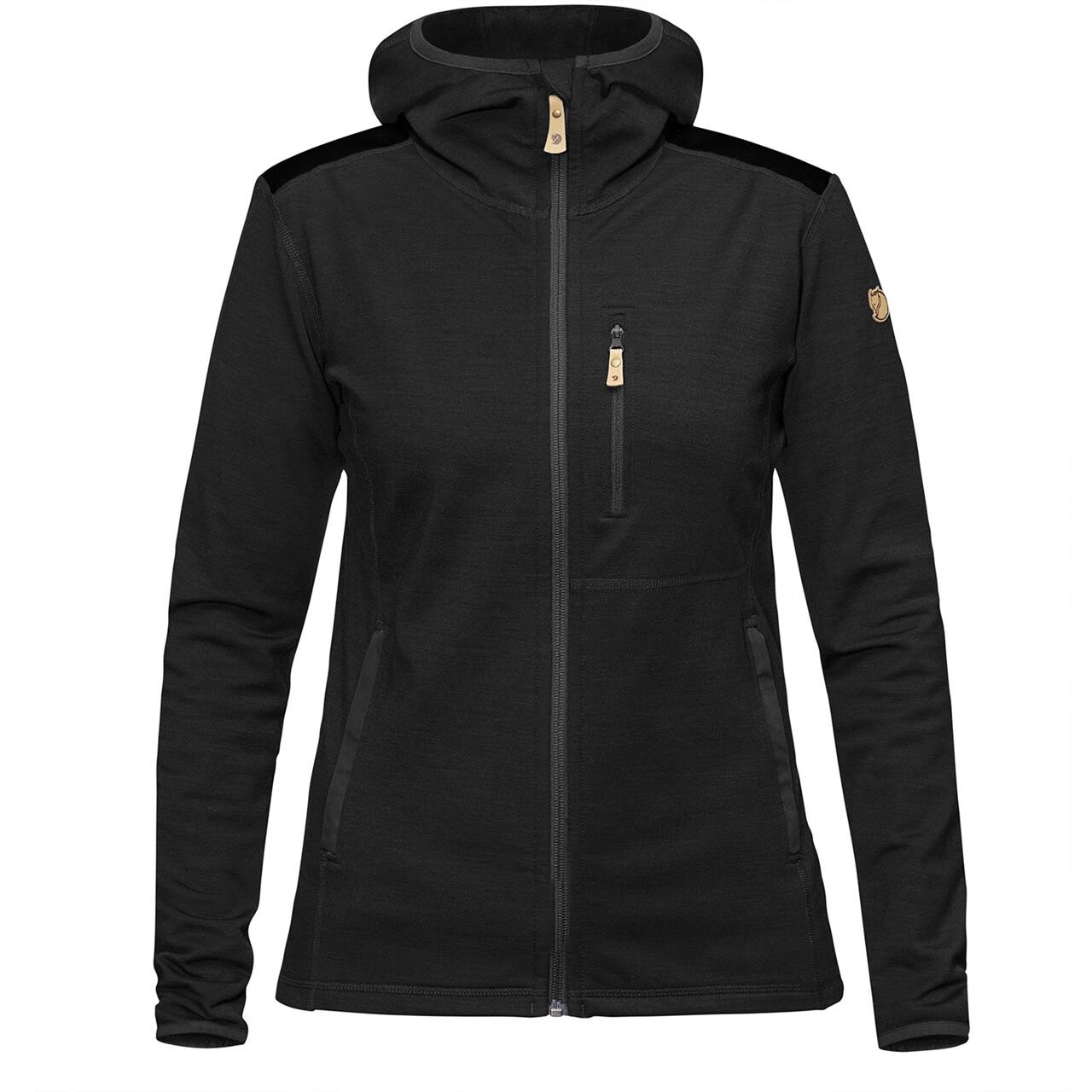 Fjällräven Womens Keb Fleece Hoodie 2016 model (Grå (DARK GREY/030) X-small)