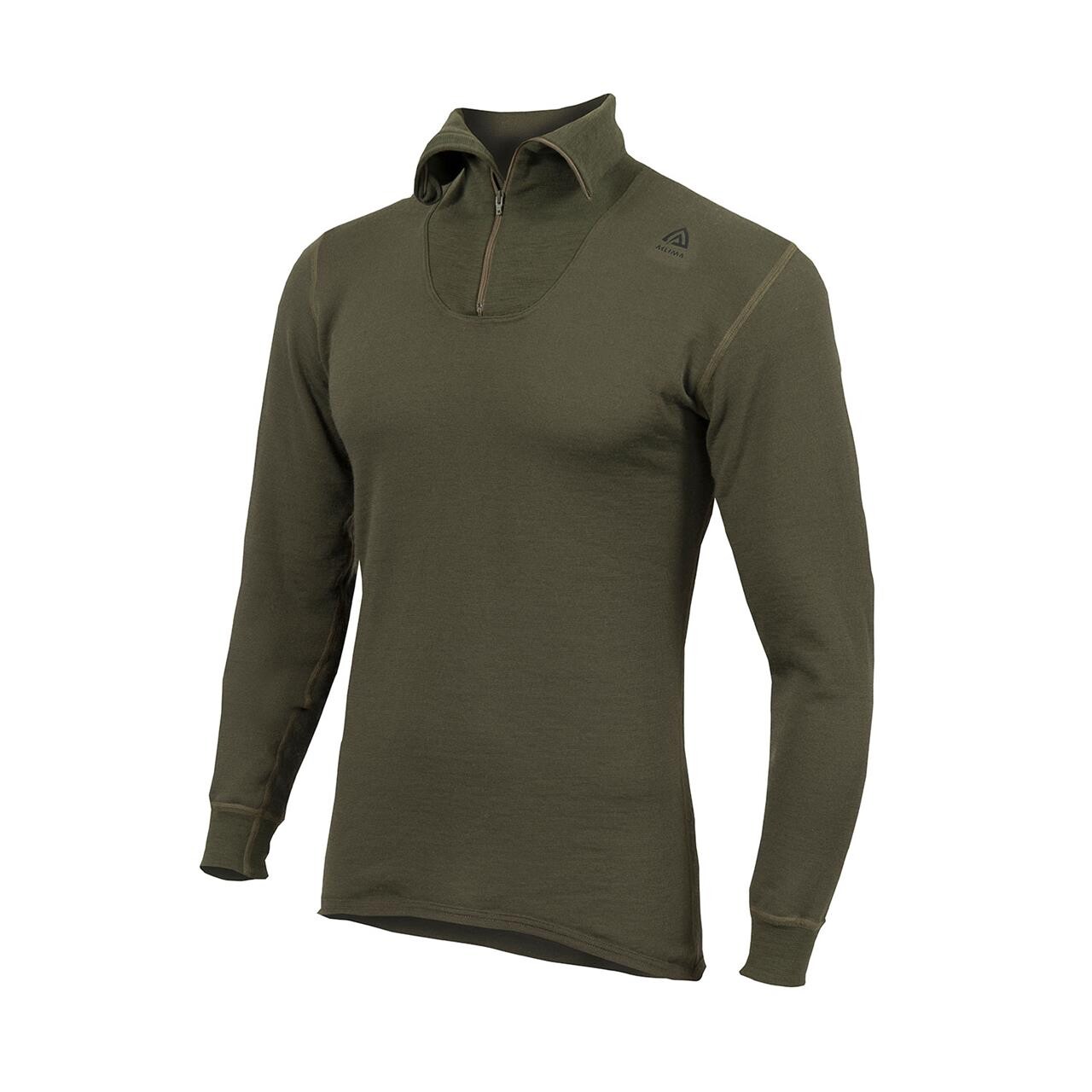 Aclima HotWool 230 g Polo Zip (Grøn (OLIVE NIGHT) X-large)