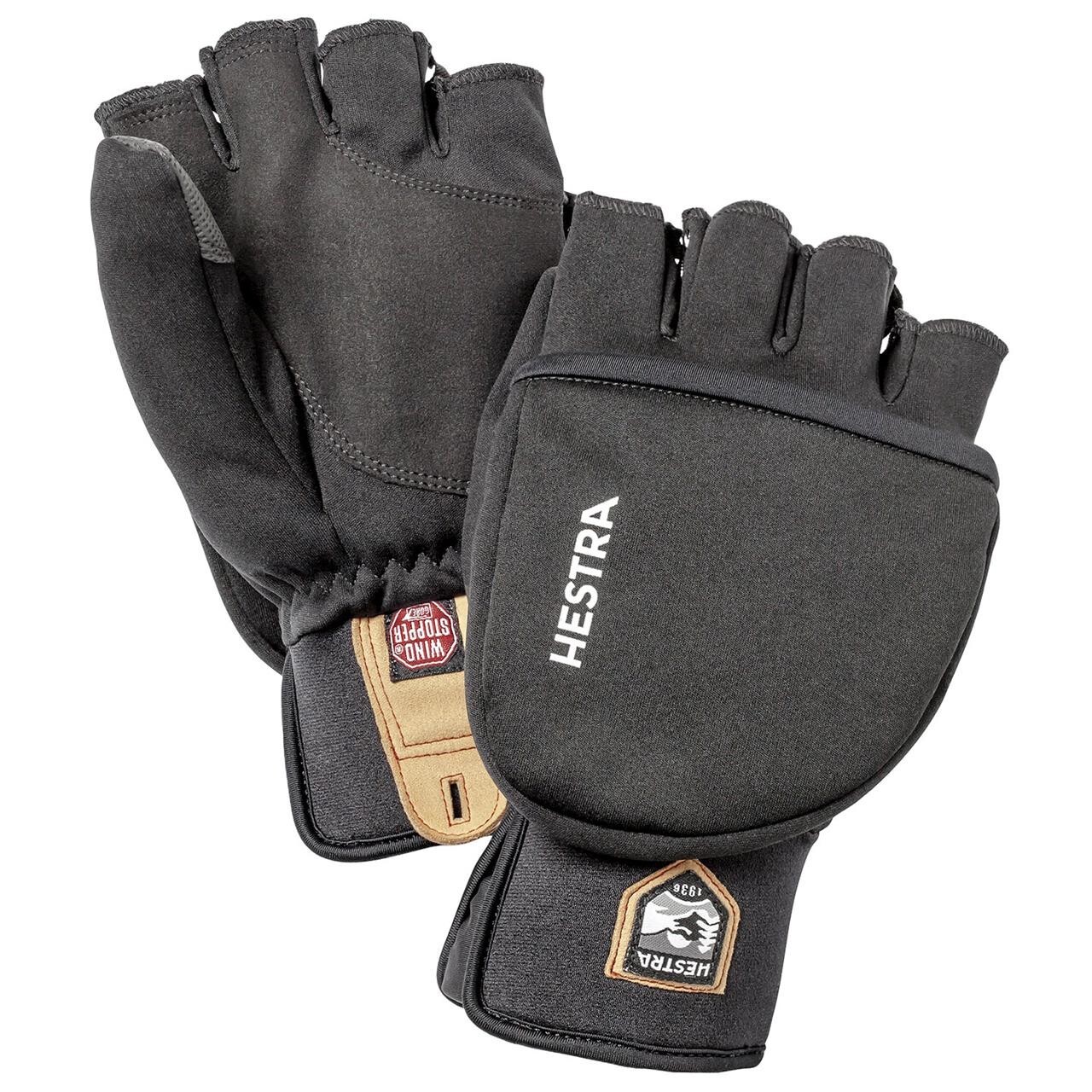 Hestra Mens Windstopper Pullover Mitt (Sort (BLACK) 7)