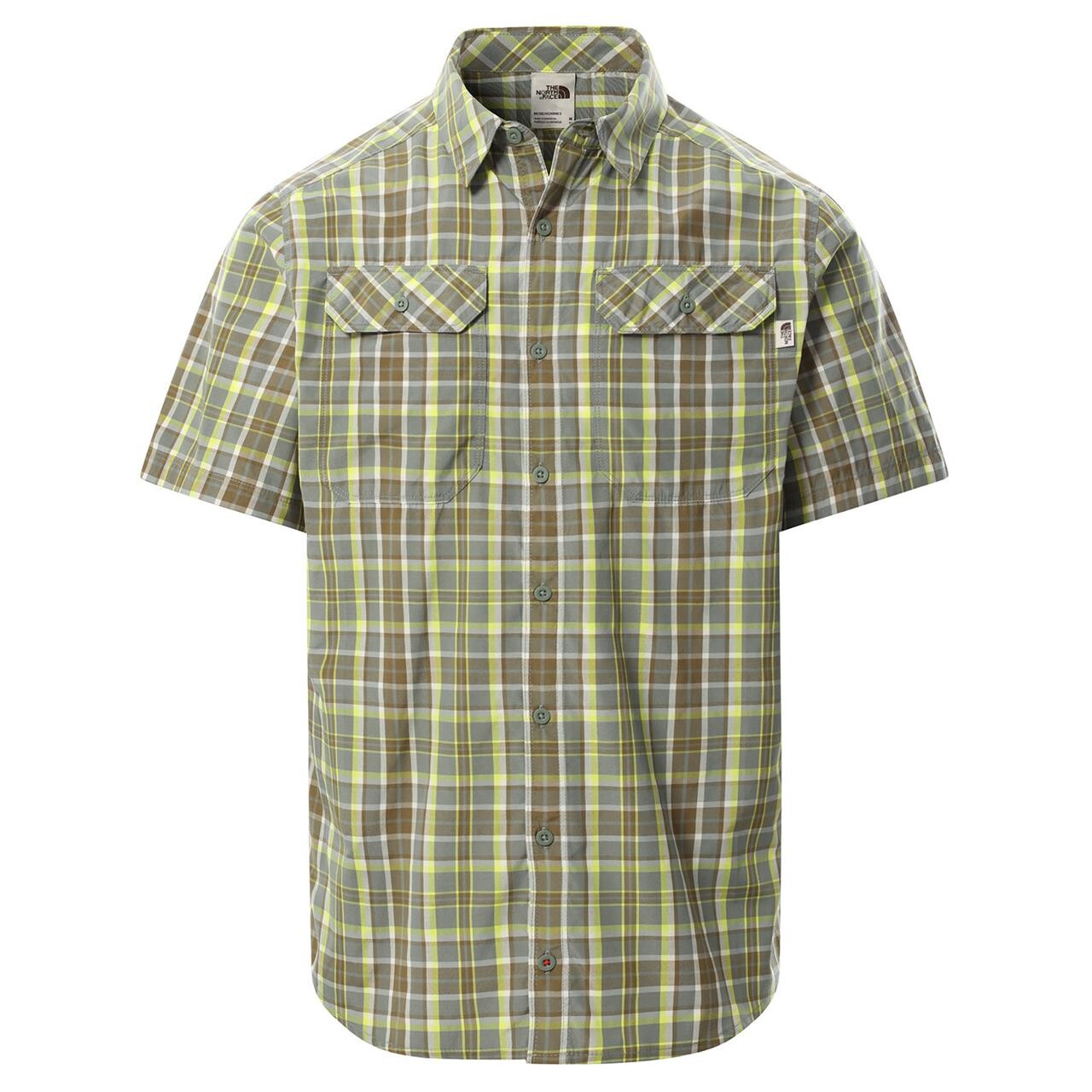 The North Face Mens S/S Pine Knot Shirt  (Grøn (AGAVE GREEN PLAID) Small)