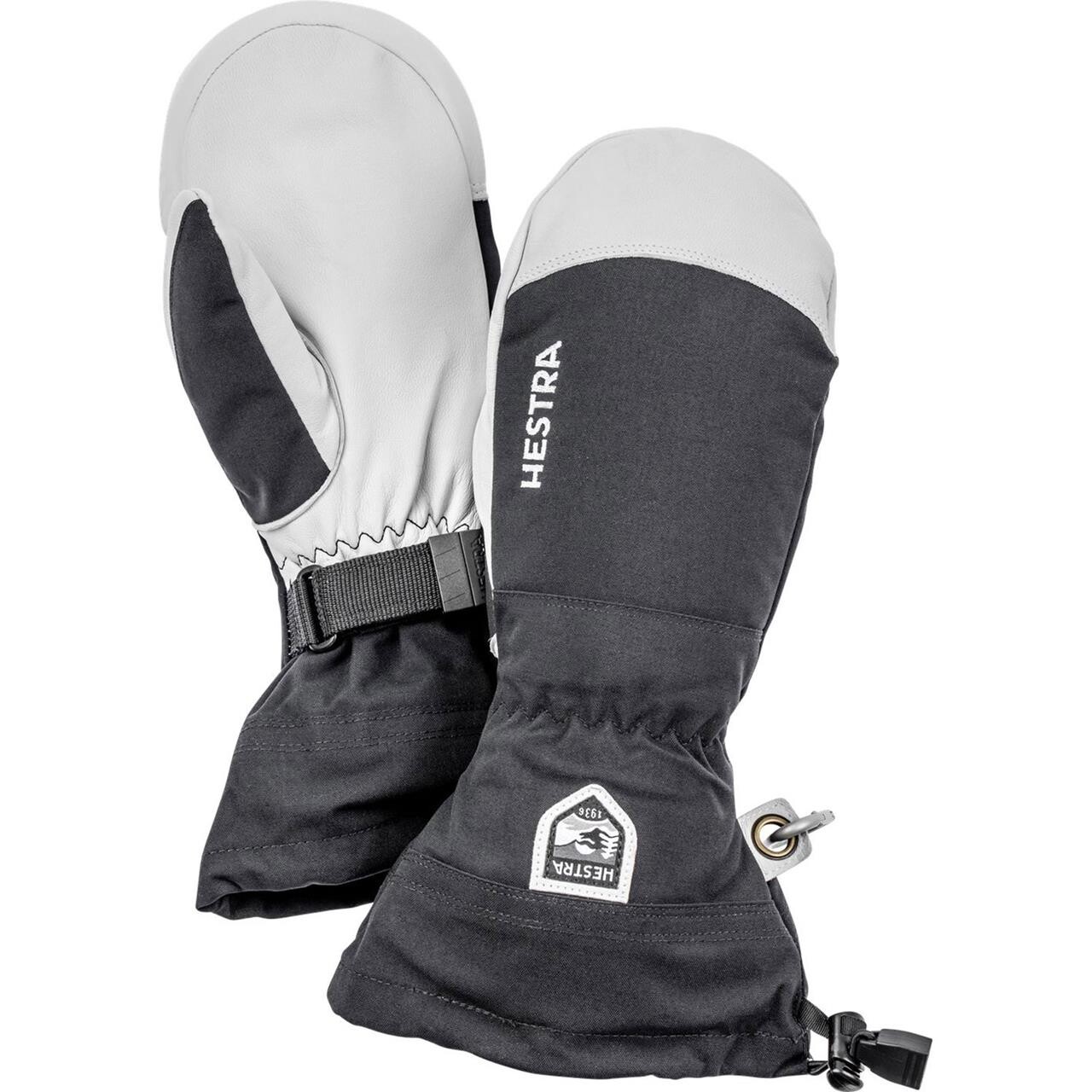 Hestra Mens Army Leather Heli Ski Mitt (Sort (BLACK) 7)