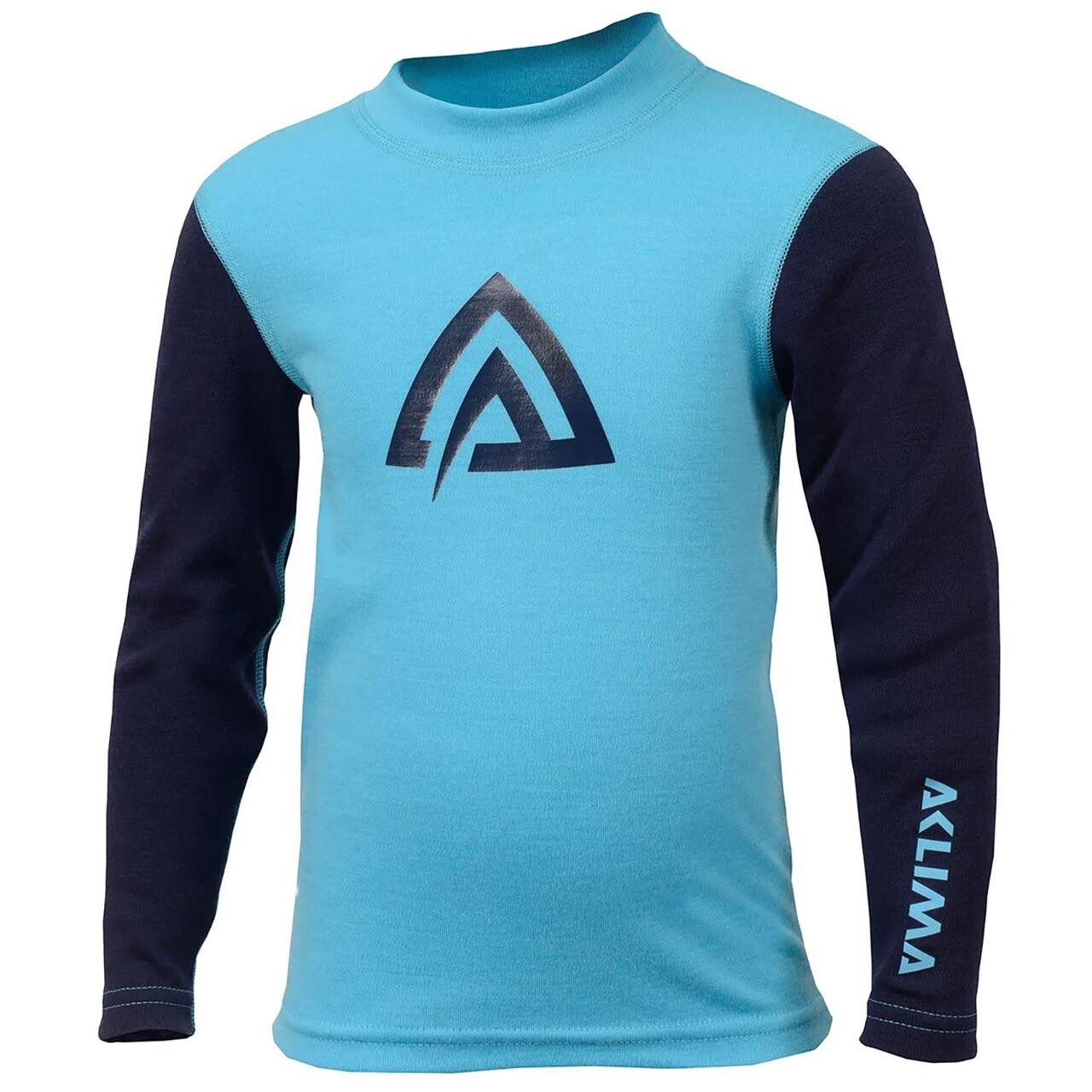 Aclima Childrens Warmwool Crew Neck Shirt (Blå (NORTH ATLANTIC/REEF WATERS) 120 cm)