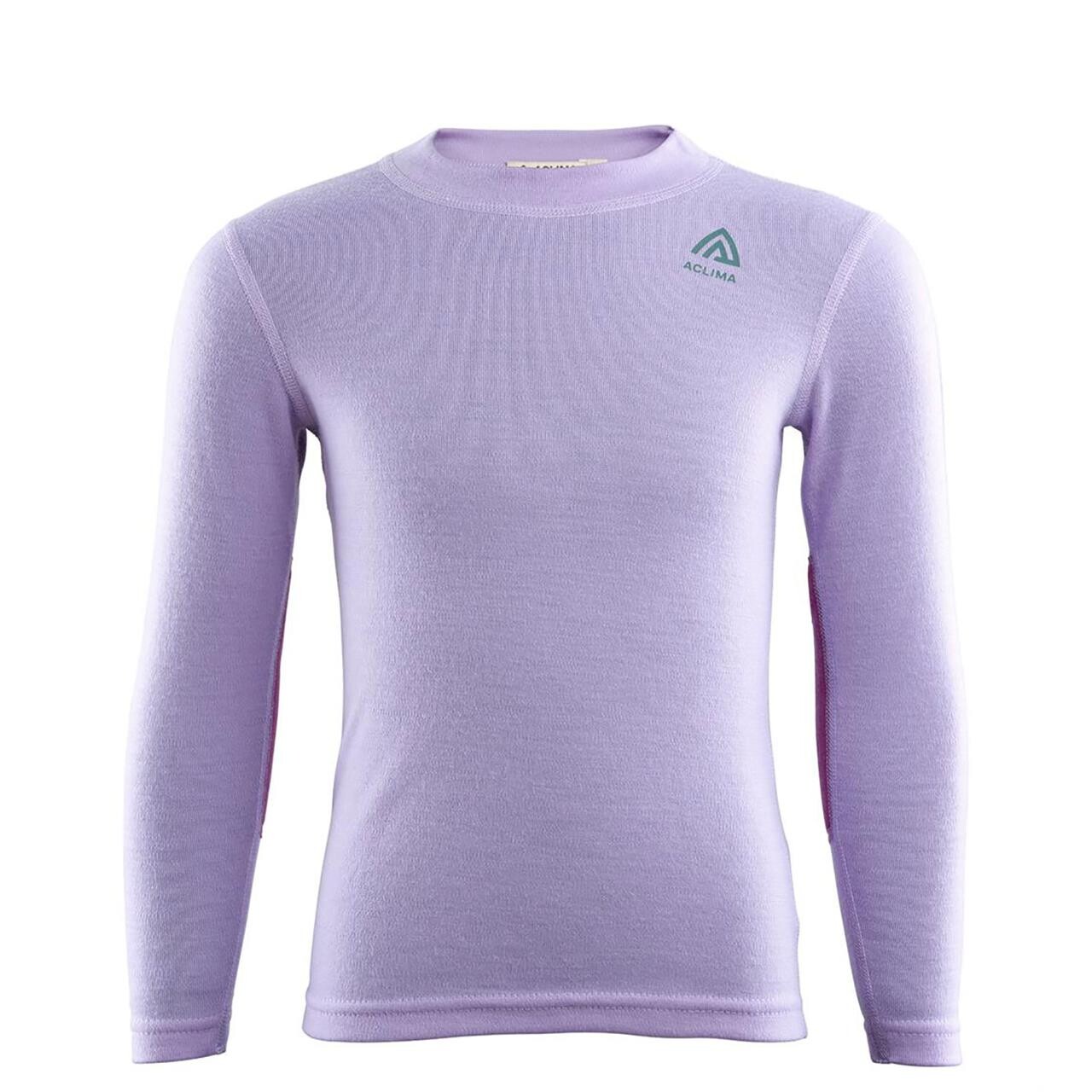 Aclima Childrens Warmwool Crew Neck Shirt (Lilla (PURPLE ROSE/SUNSET PURPLE) 120 cm)