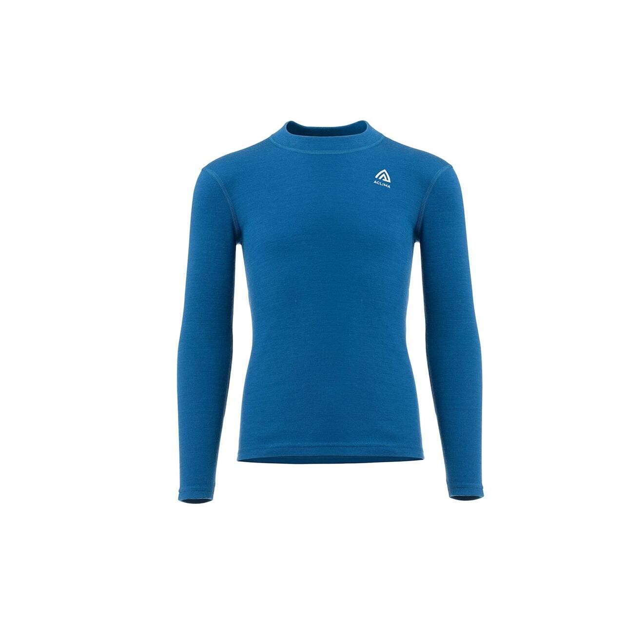 Aclima Childrens Warmwool Crew Neck Shirt (Blå (CORSAIR/DILL) 120 cm)