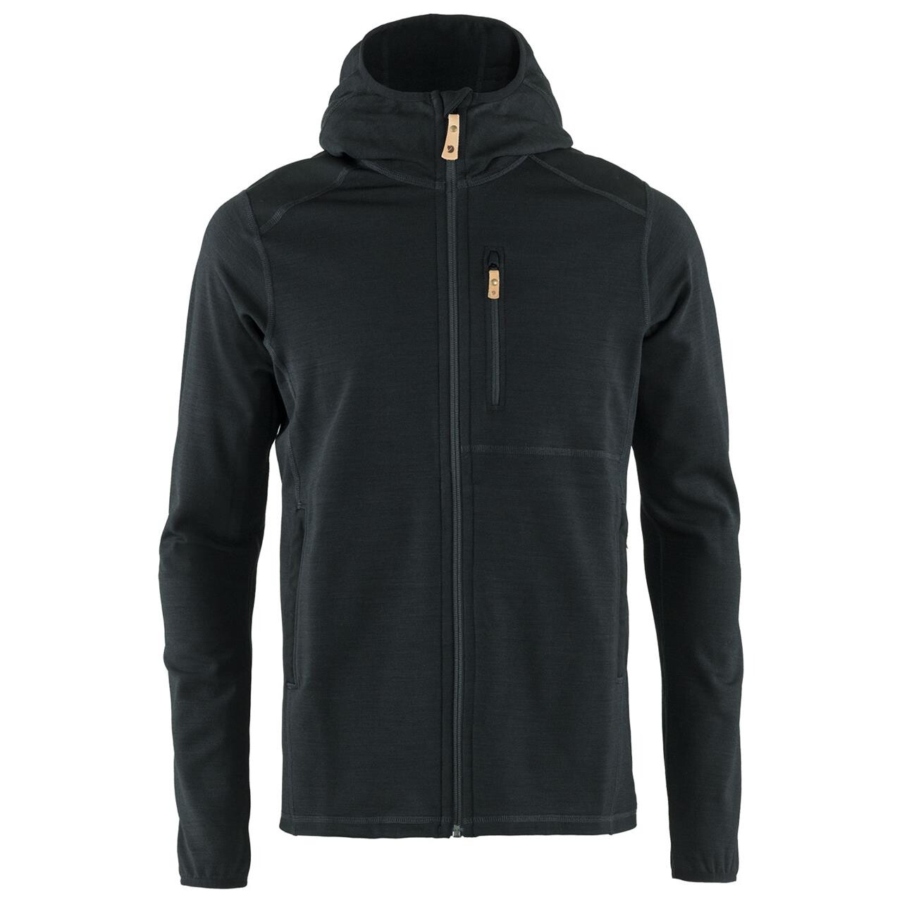 Fjällräven Mens Keb Fleece Hoodie 2018 model (Sort (BLACK/550) Small)