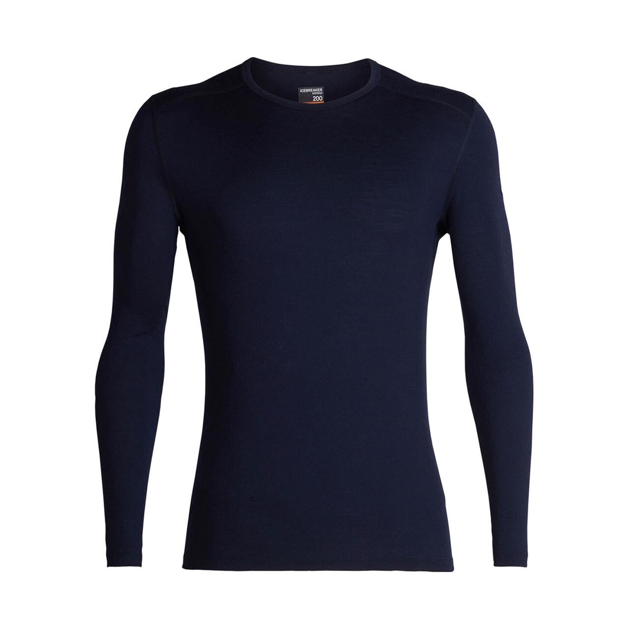 Icebreaker Mens 200 Oasis L/S Crewe  (Blå (MIDNIGHT NAVY) Large)
