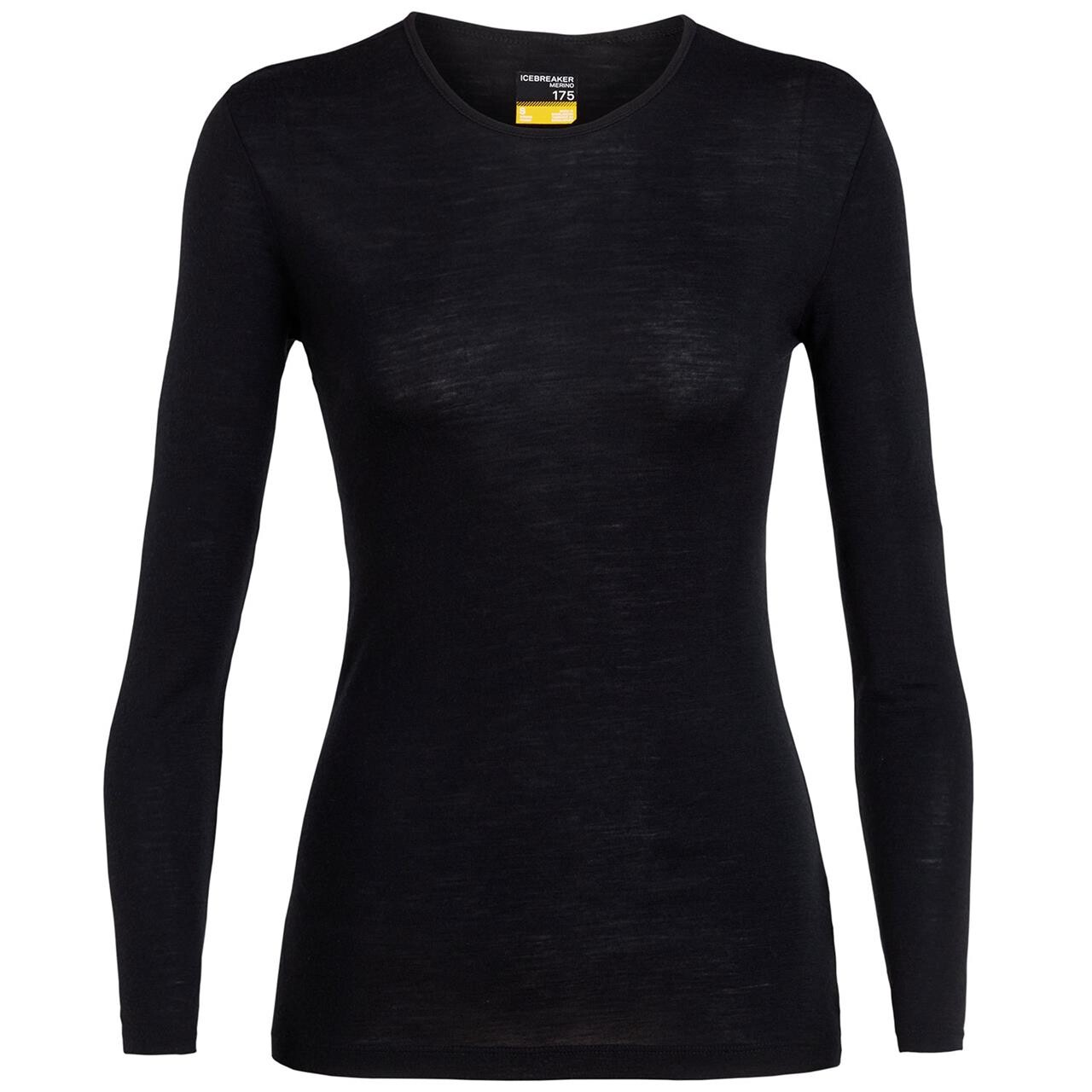 Se Icebreaker Womens 175 Everyday L/S Crewe (Sort (BLACK) Large) hos Friluftsland.dk