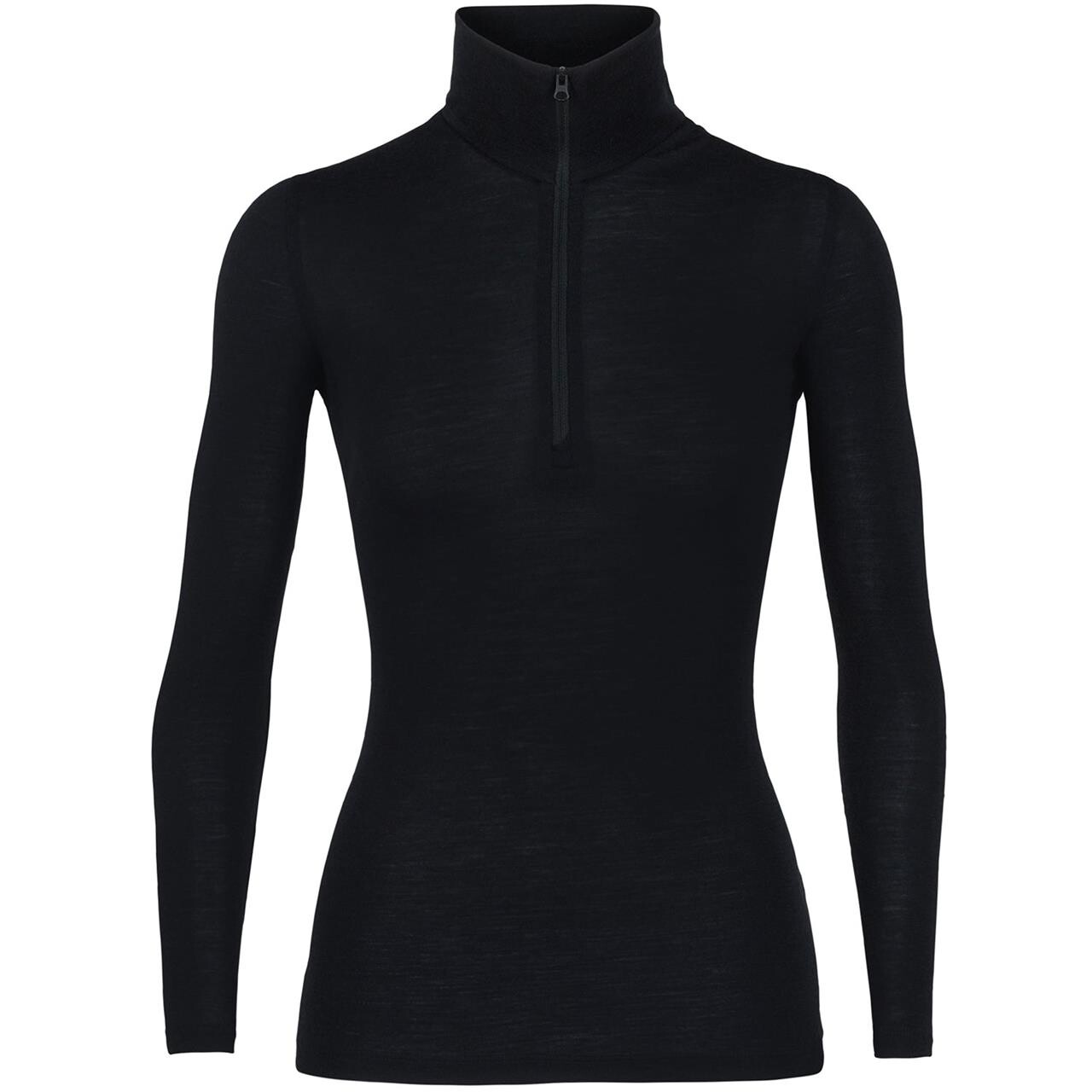  Icebreaker Womens 175 Everyday L/S Half Zip  (BLACK (BLACK) X-large)