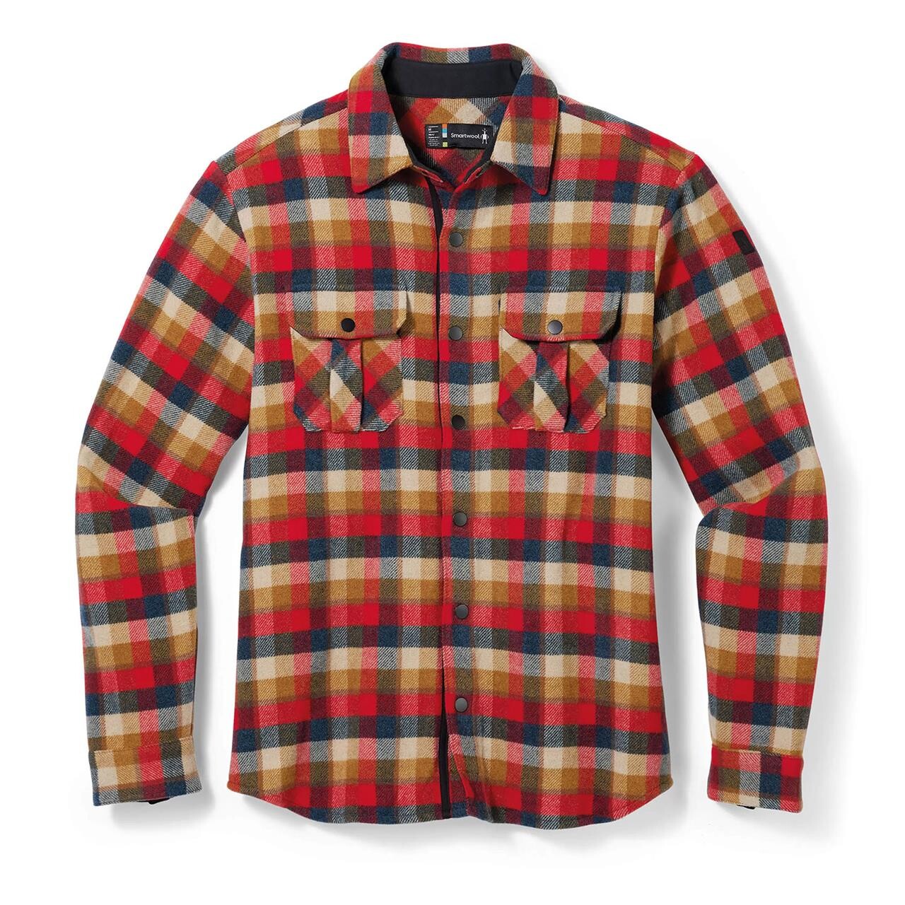 Smartwool Mens Anchor Line Shirt Jacket Rød Rhytmic Red Plaid