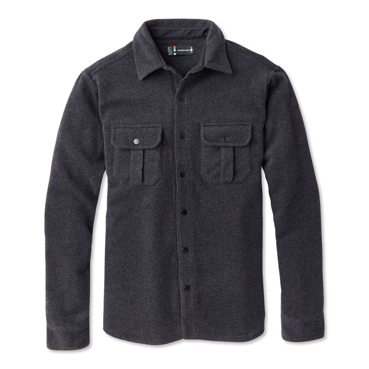 Billede af Smartwool Mens Anchor Line Shirt Jacket (Grå (CHARCOAL HEATHER) Medium)