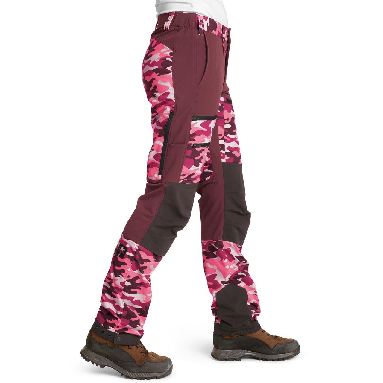 Frilufts Womens Athena Trekking Pro Pants Lyserød Hot Pink Camouflage