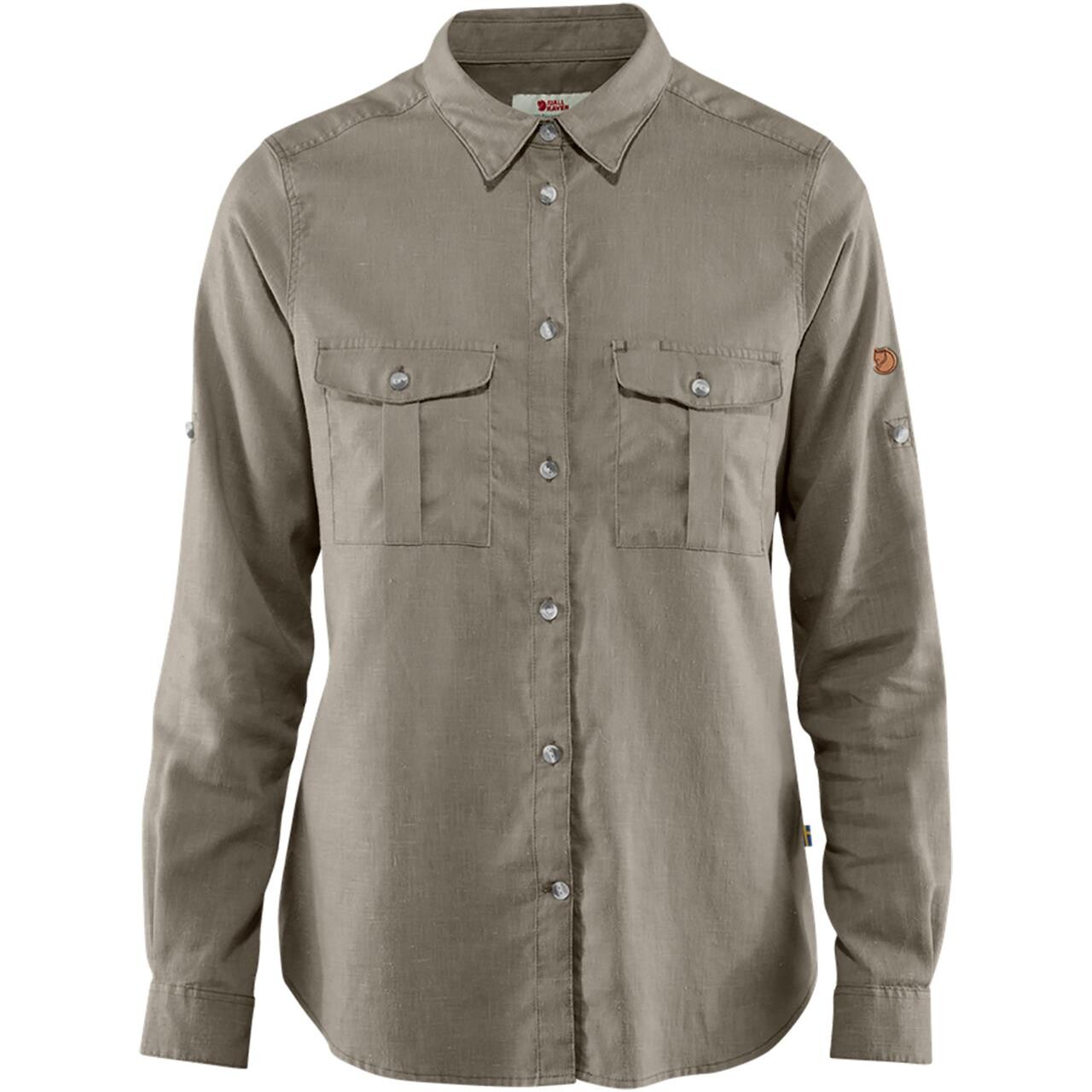 Fjällräven Womens Övik Travel Shirt L/S  (GREY (FOG/021) Medium)