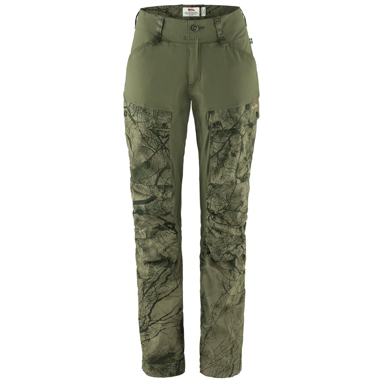 Fjällräven Womens Keb Trousers Regular  (Grøn (GREEN CAMO-LAUREL GRN/626-625) 40)