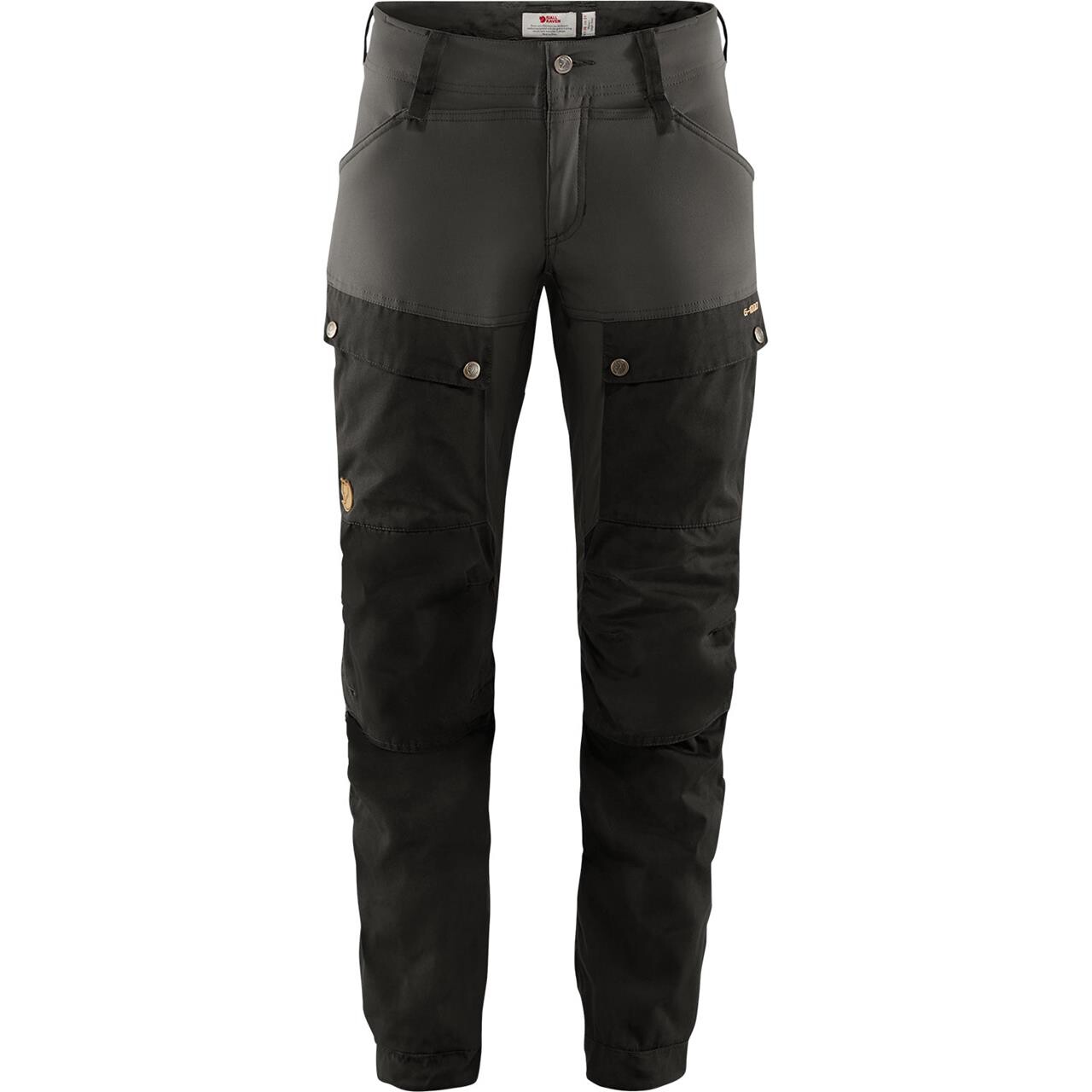Fjallraven Womens Keb Trousers Regular Sort Black Stone Grey/550 018 42