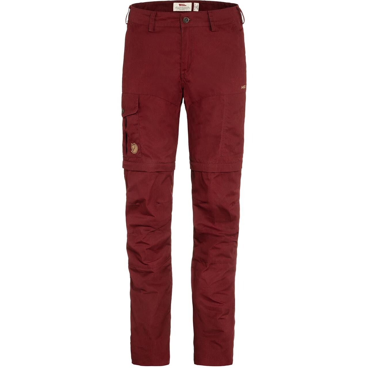Fjällräven Womens Karla Pro Zip-off Trousers  (Rød (BORDEAUX RED/347) 44)