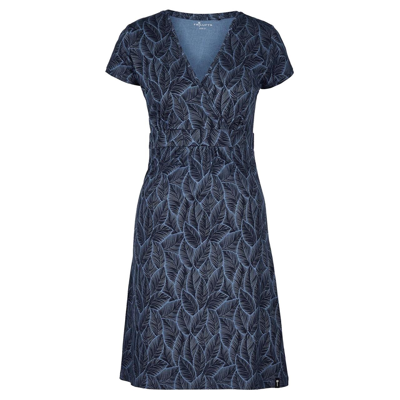 Billede af Frilufts Womens Hedje Printed Dress (Sort (DARK SAPPHIRE AOP BICL LEAVES) Medium)