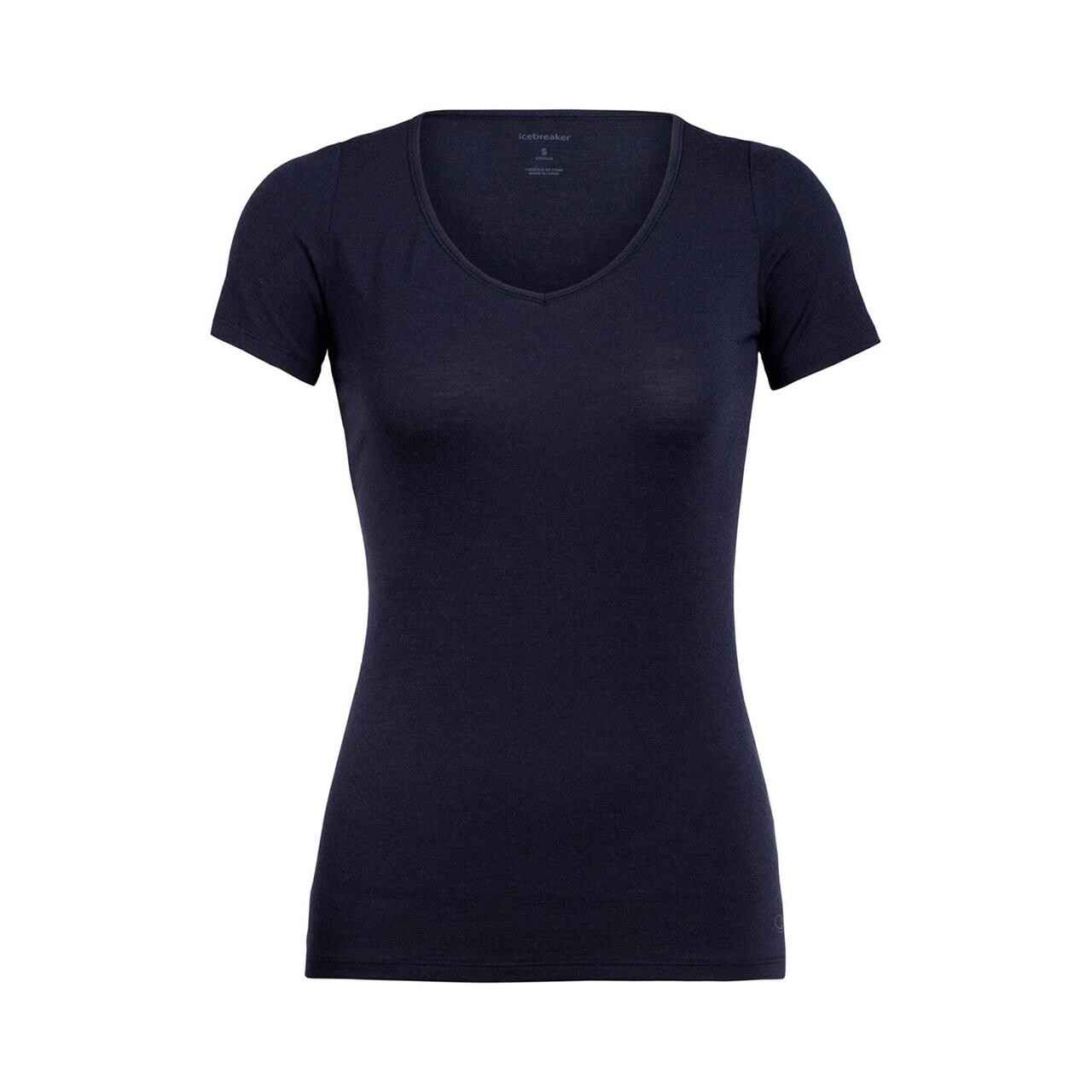 Se Icebreaker Womens Siren S/S Sweetheart (Blå (MIDNIGHT NAVY) Medium) hos Friluftsland.dk