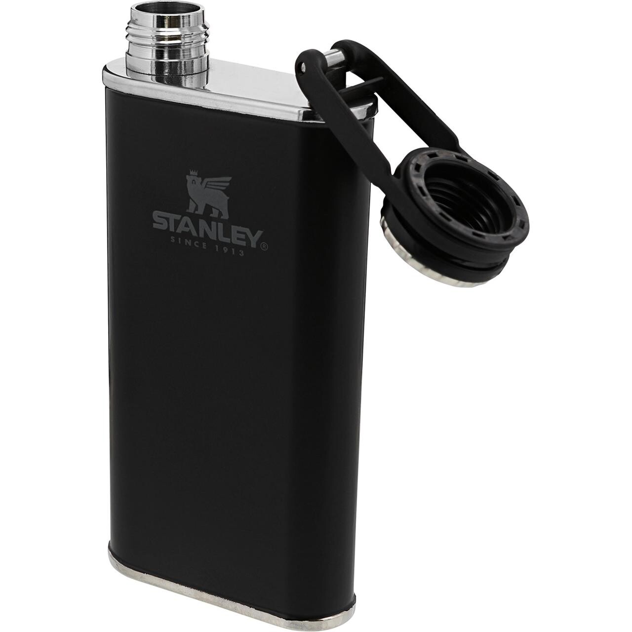 Se Stanley Classic Wide Mouth Flask 0,23 L-matte black - Drikkeflasker /-dunk hos Friluftsland.dk