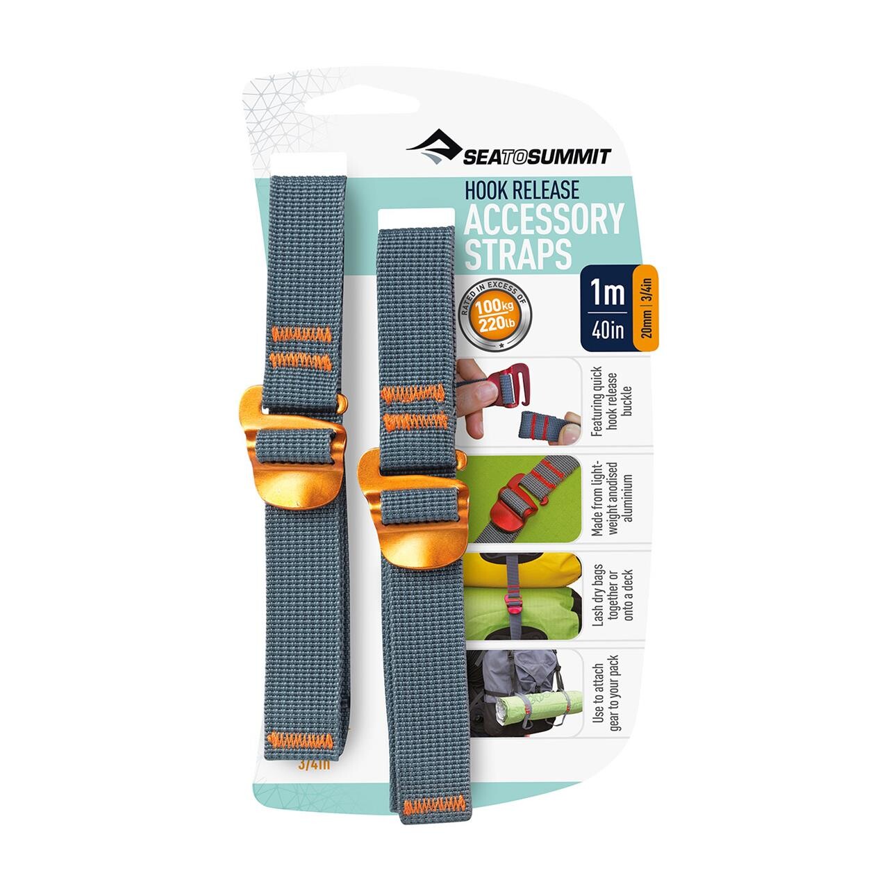 Se Sea to summit Accessory Strap w/Hook 20mm 1,0m hos Friluftsland.dk