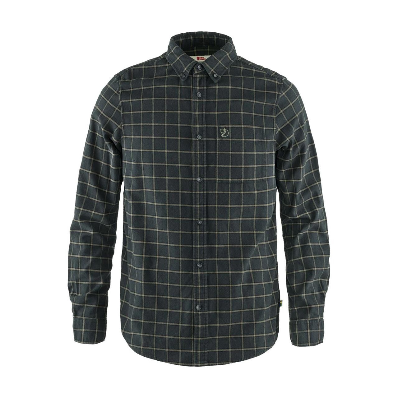 Se Fjällräven Övik Flannel Shirt Men-dark grey-2XL - Skjorter hos Friluftsland.dk