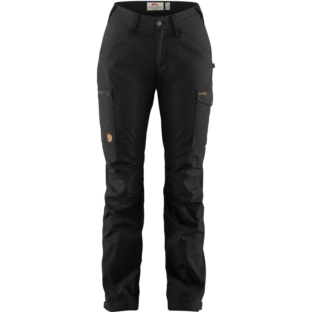 Fjallraven Womens Kaipak Trousers Curved Sort Black 550