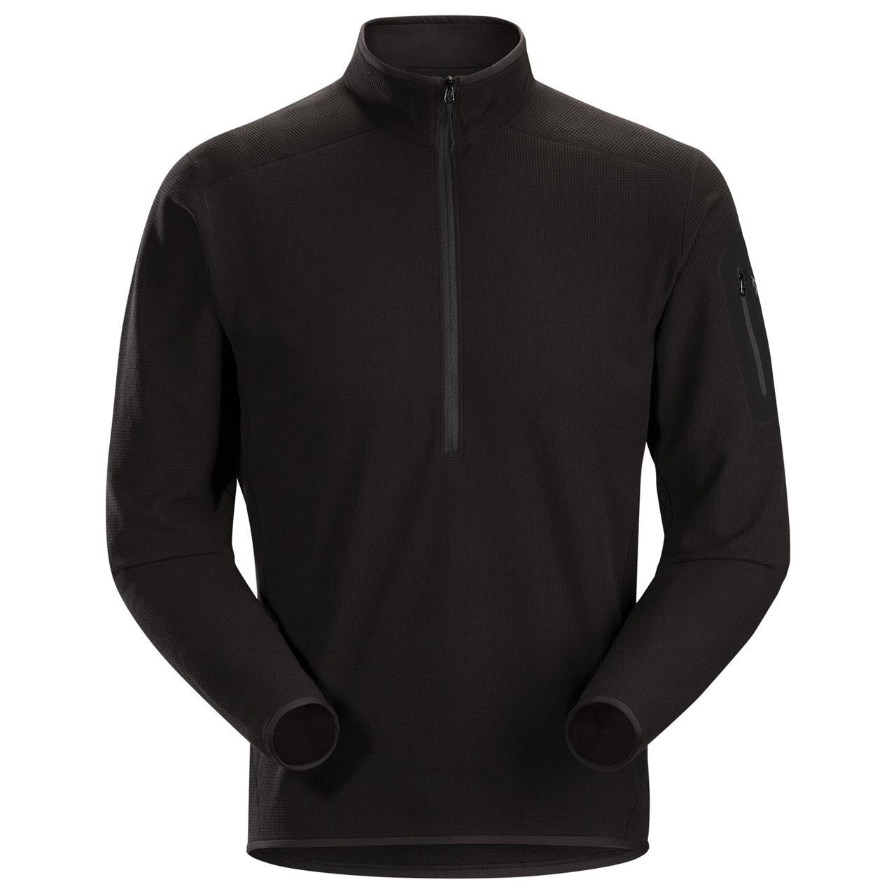  Arcteryx Mens Delta LT Zip Neck  (BLACK (BLACK) Small)