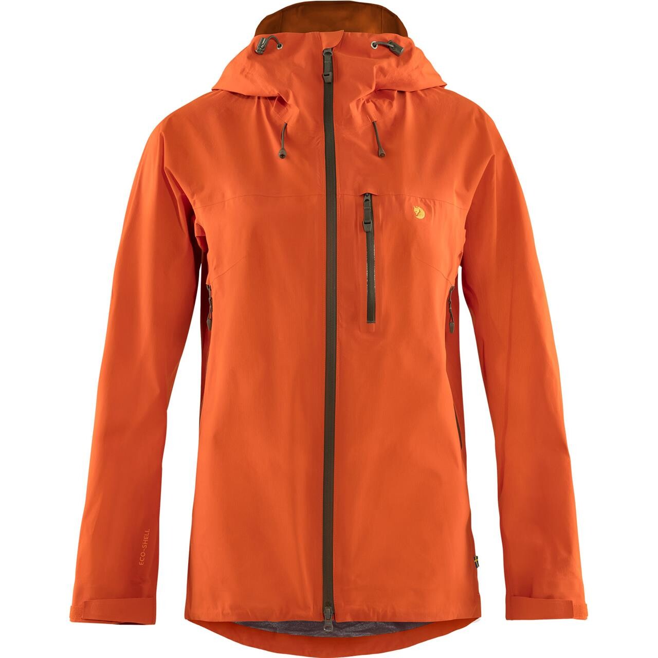 Fjällräven Womens Bergtagen Lite Eco-shell Jacket  (Orange (HOKKAIDO ORANGE/208) X-large)