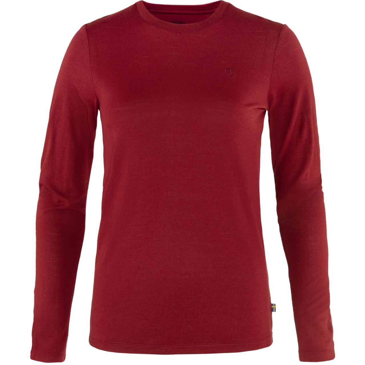  Fjällräven Womens Abisko Wool L/S  (RED (POMEGRANATE RED/346) Small)