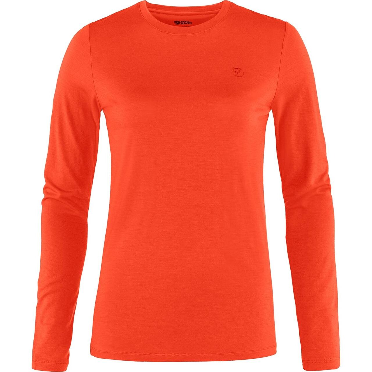 Fjällräven Womens Abisko Wool L/S  (Orange (FLAME ORANGE/214) X-large)