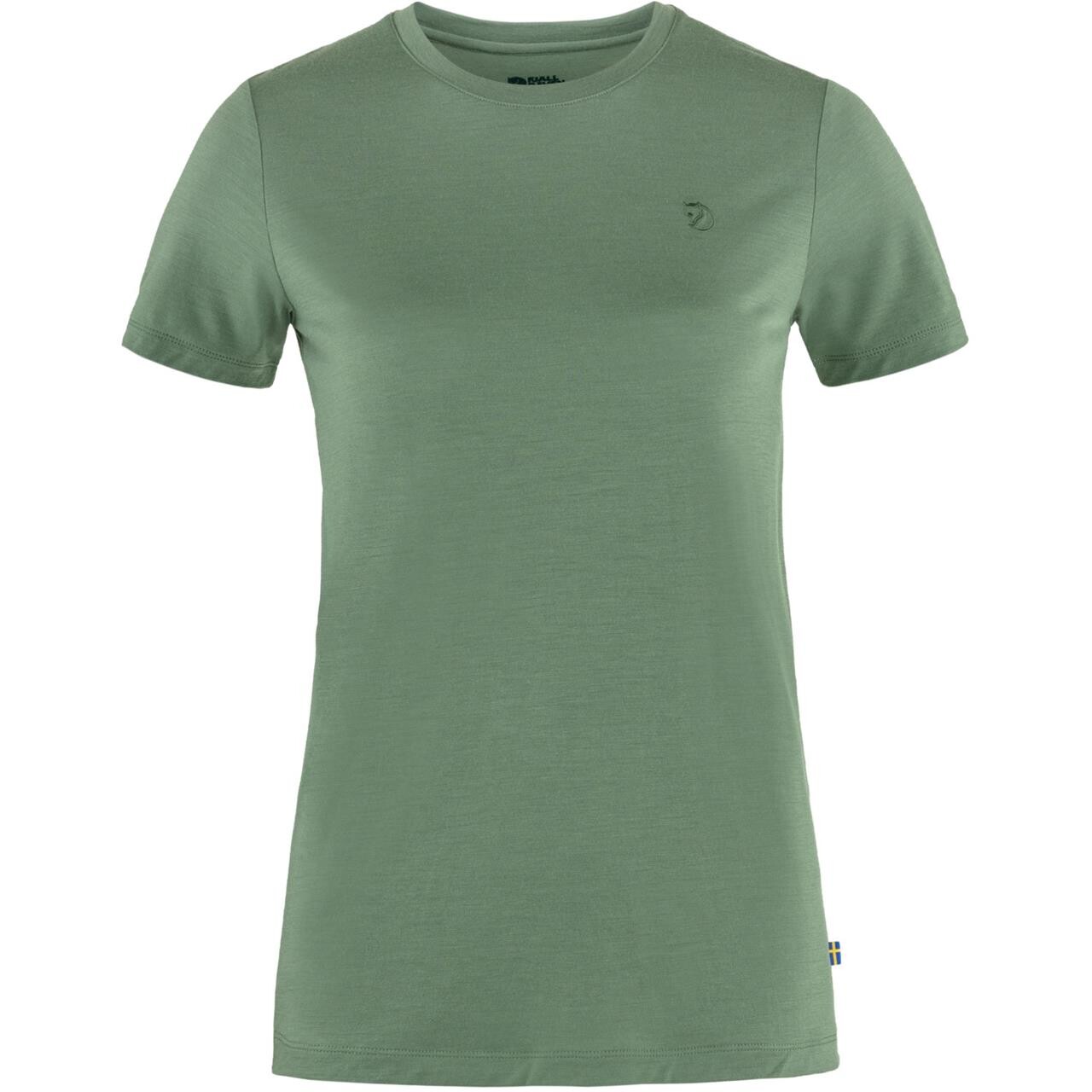 Fjällräven Womens Abisko Wool S/S  (Grøn (PATINA GREEN/614) Small)