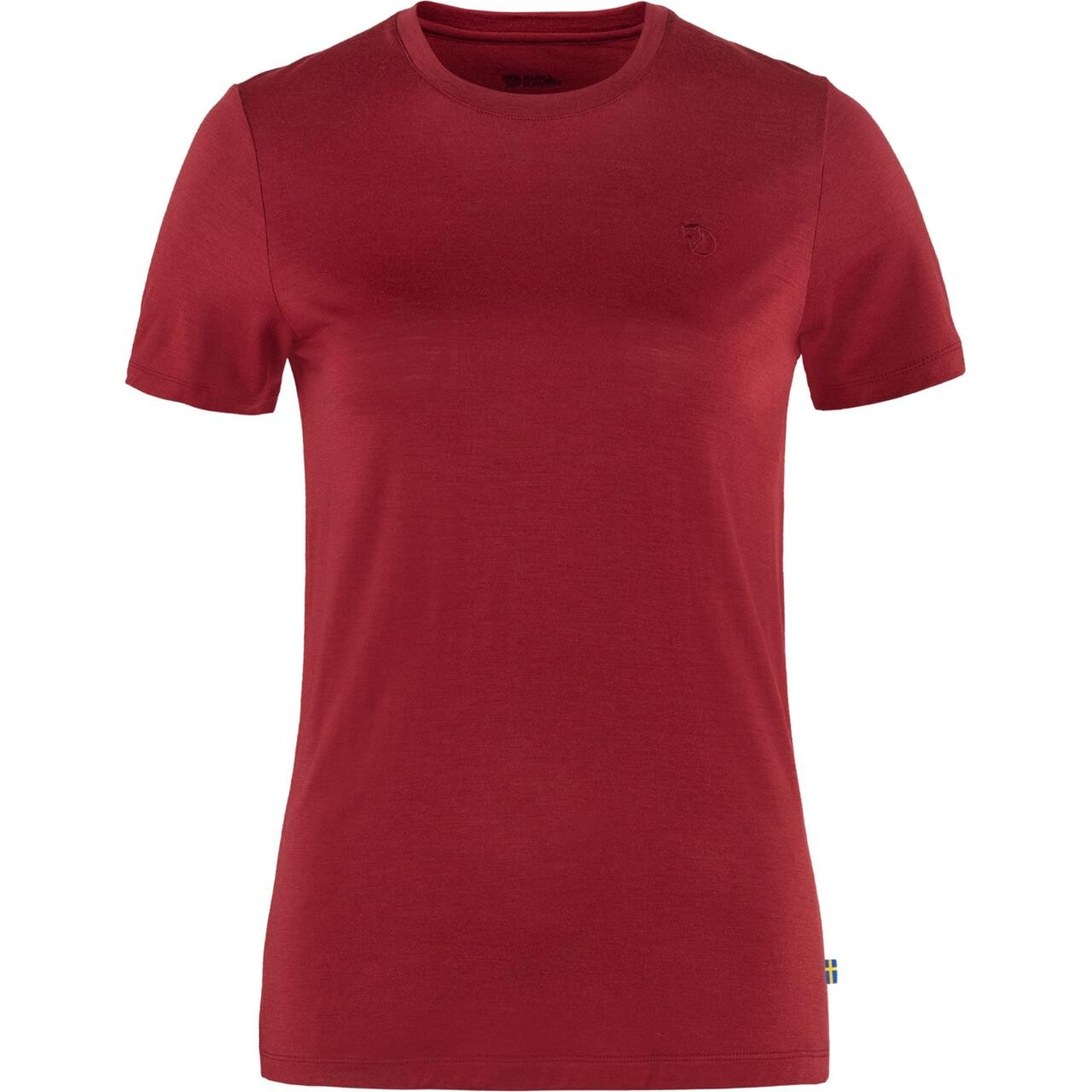  Fj&auml;llr&auml;ven Womens Abisko Wool S/S  (RED (POMEGRANATE RED/346) X-small)