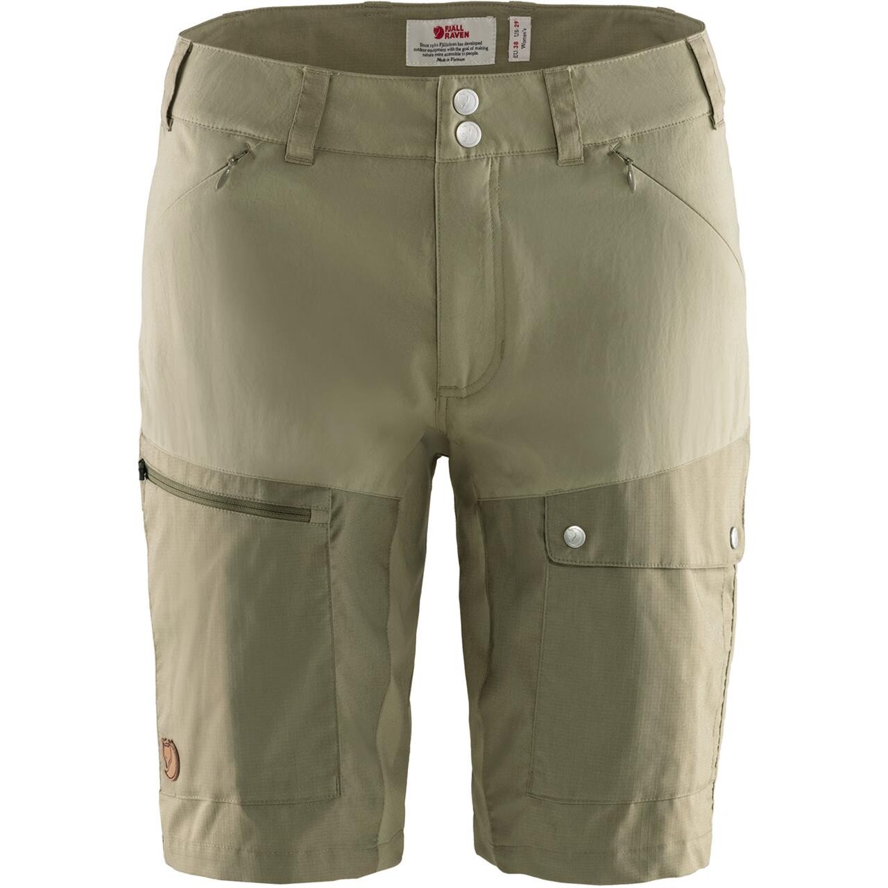 Fjällräven Womens Abisko Midsummer Shorts (Grøn (SAVANNA-LIGHT OLIVE/235-622) 38)