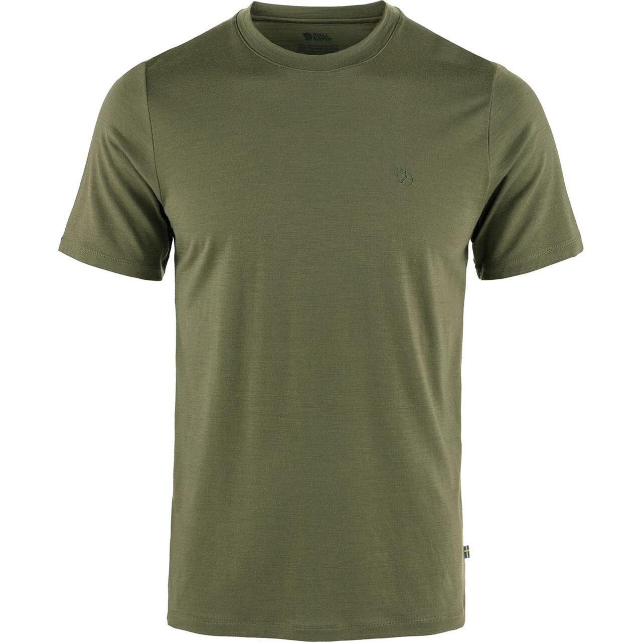 Fjällräven Mens Abisko Wool S/S  (Grøn (LAUREL GREEN/625) Small)