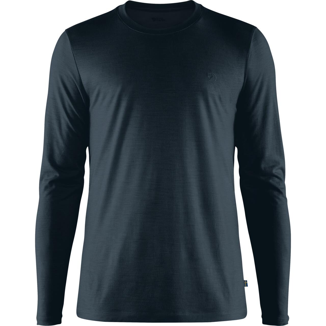 Se Fjällräven Mens Abisko Wool L/S (Blå (DARK NAVY/555) Large) hos Friluftsland.dk