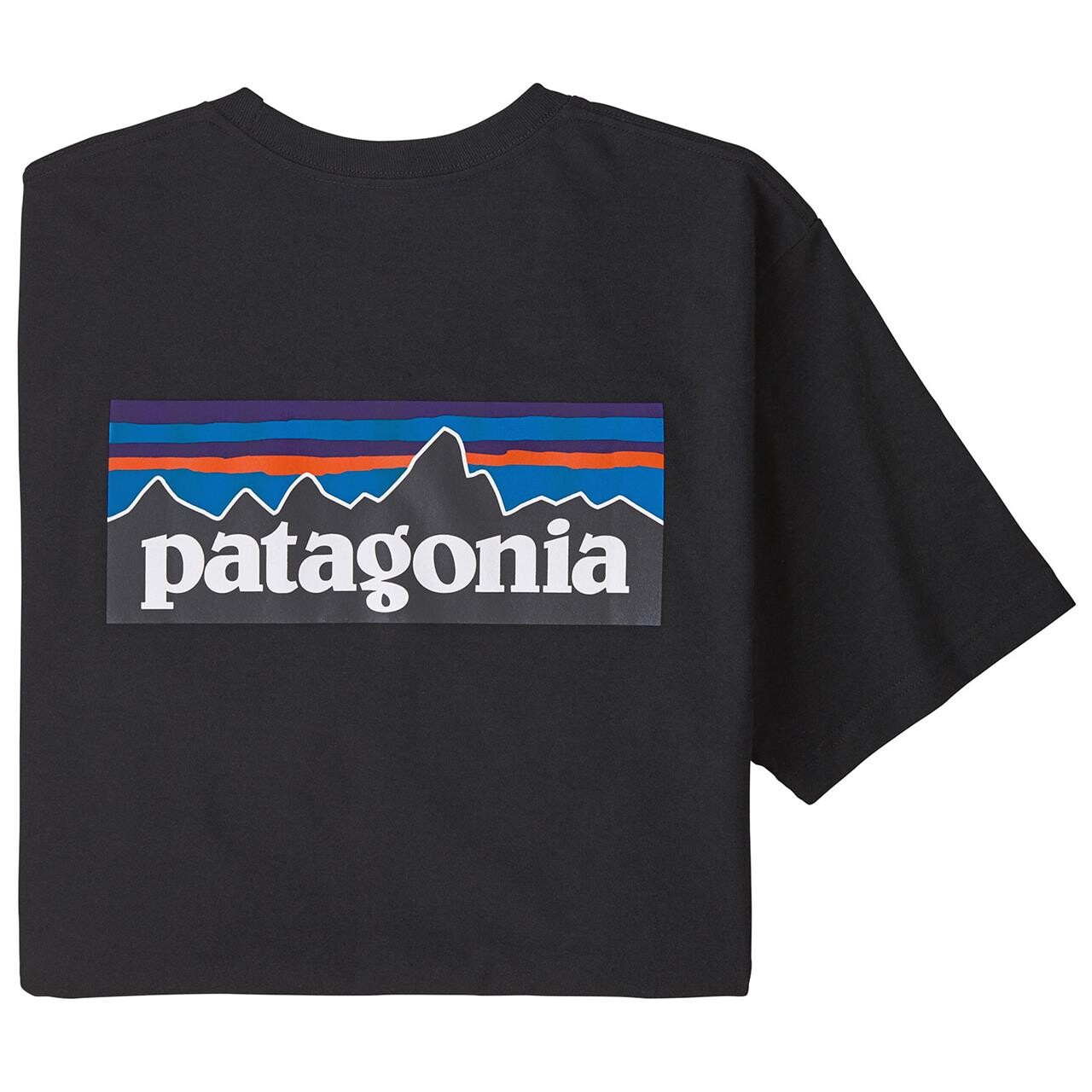 Patagonia Mens P 6 Logo Responsibili Tee Sort Black Xx Large