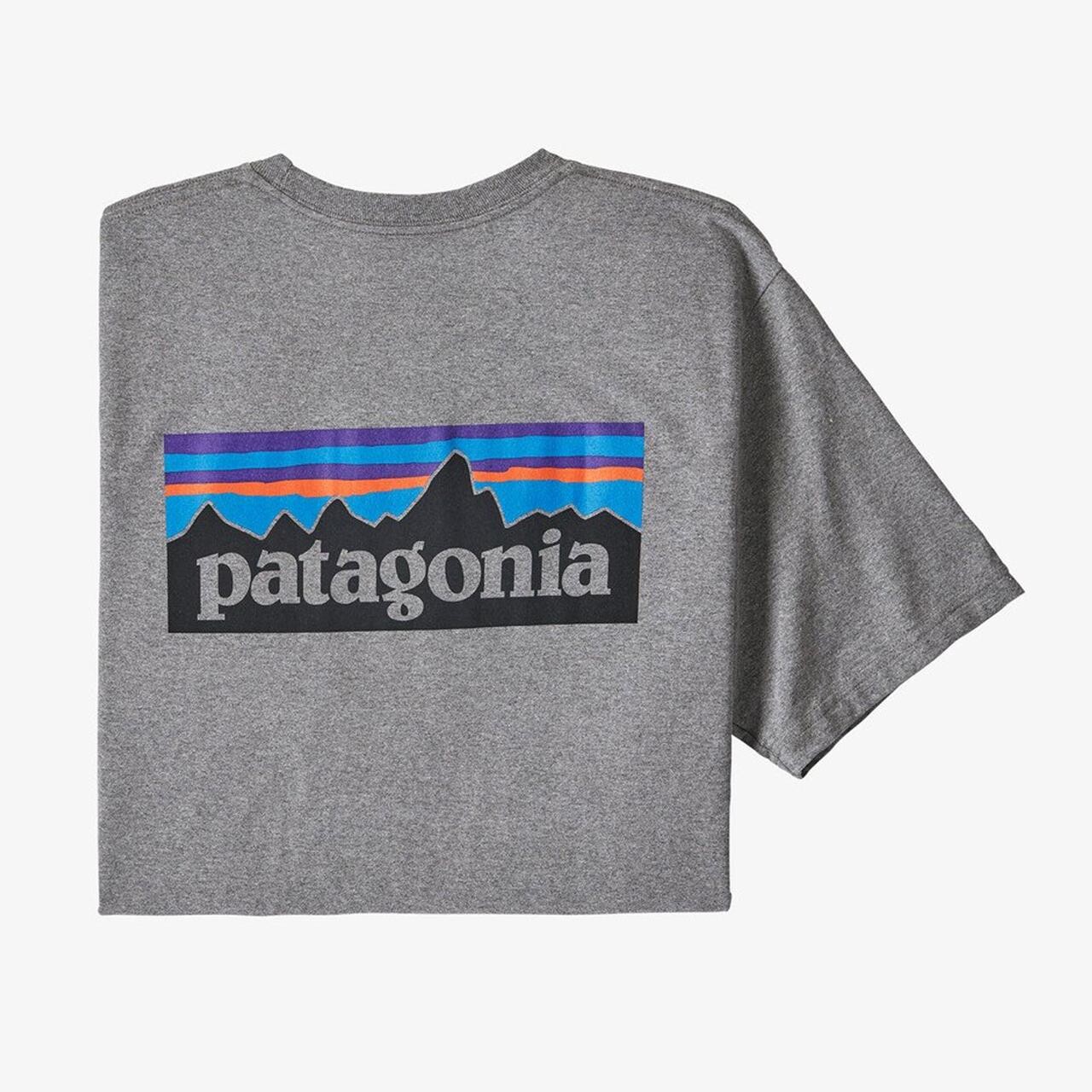 Patagonia Mens P-6 Logo Responsibili-Tee (Grå (GRAVEL HEATHER) Small)